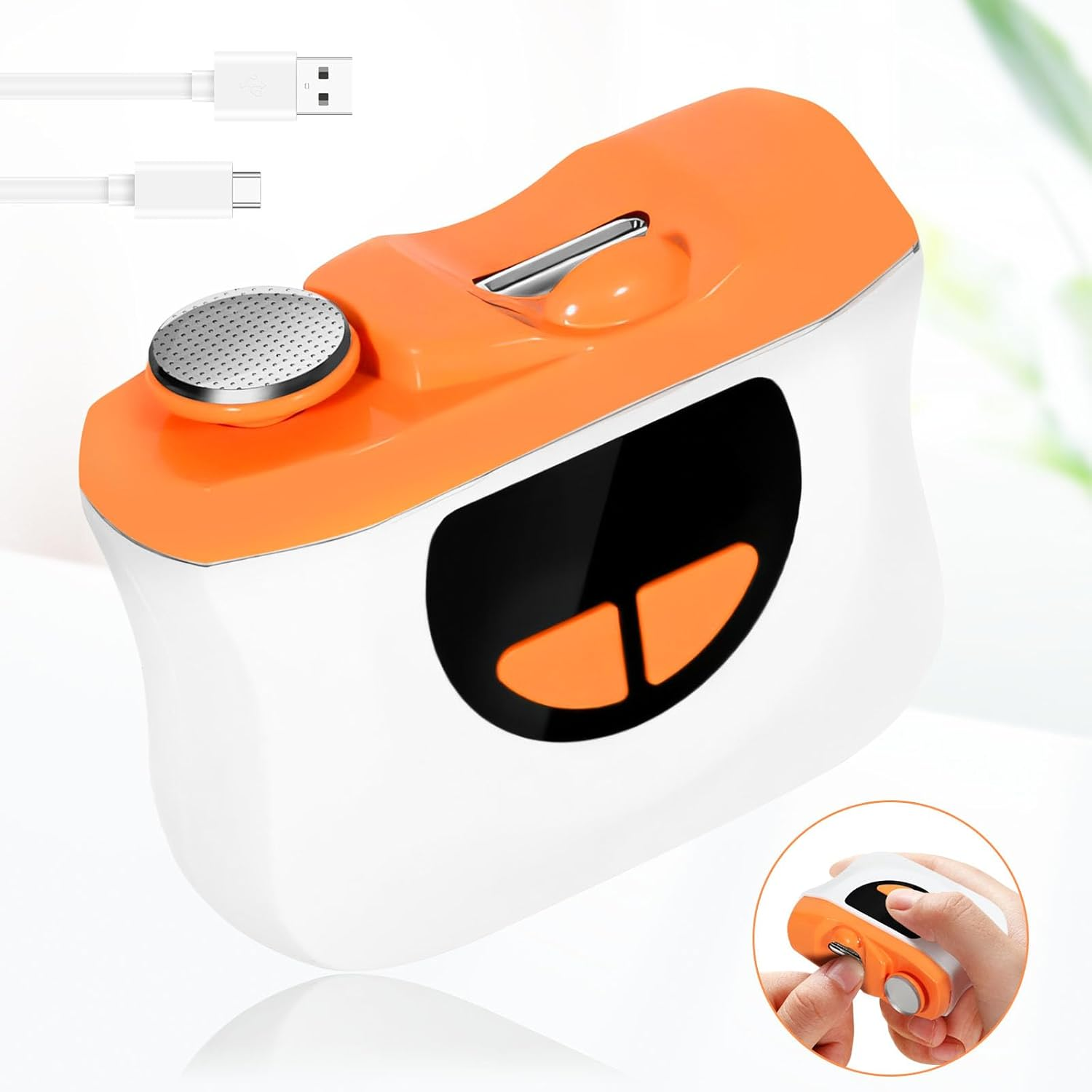 Casmoby Electric Nail Clipper, 3 in 1 Electric Nail Clipper with 3 Speeds & LED Light, Fingernail Trimmer and Polisher with Nail Scraps Storage, USB Rechargeable Suitable for Kids, Adults, Senior image number 3