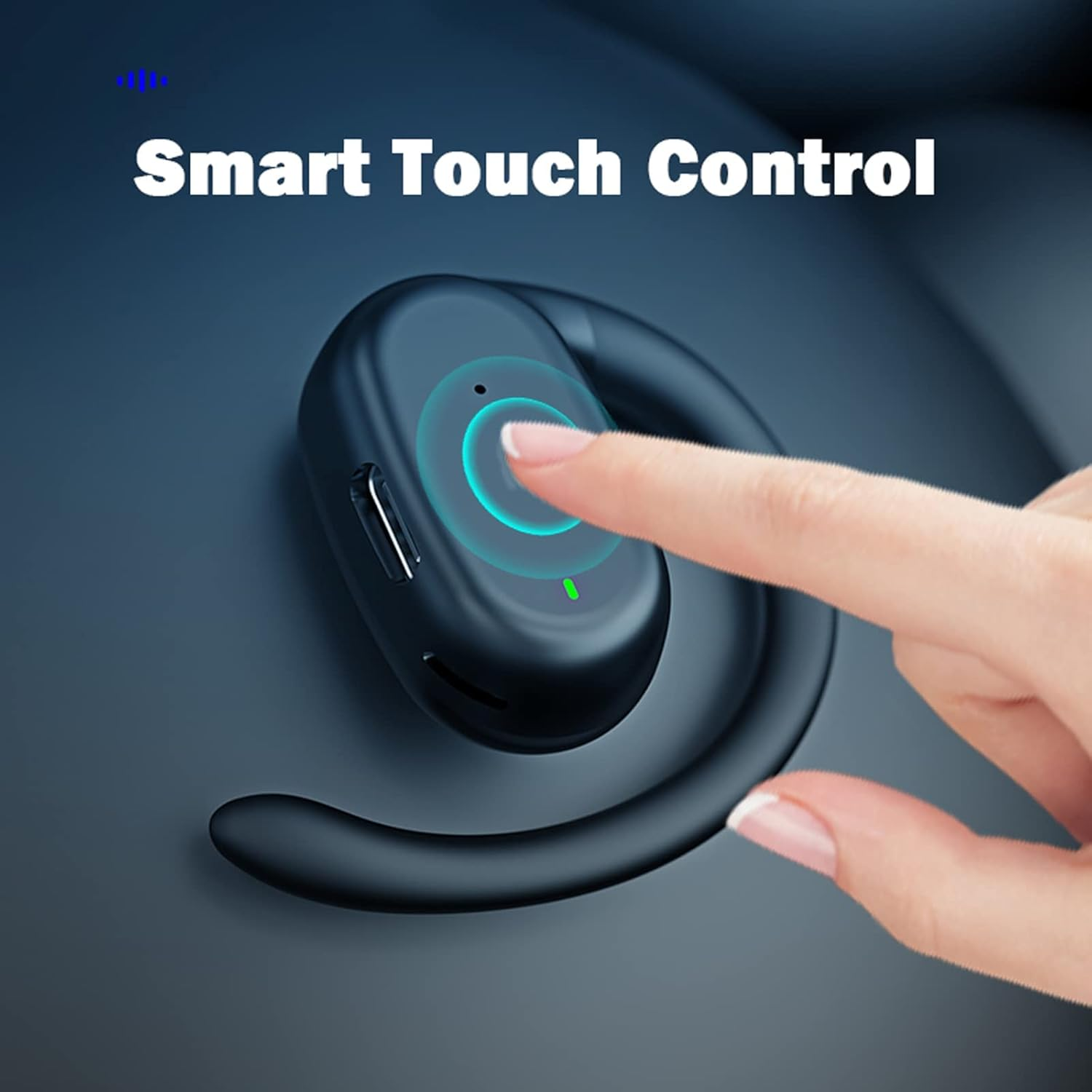 Xmenha-Zxy-Wmy-Yj76-Schwarz Bone Conduction Wireless Open Ear Headphones Bluetooth Single Earbud Black image number 3