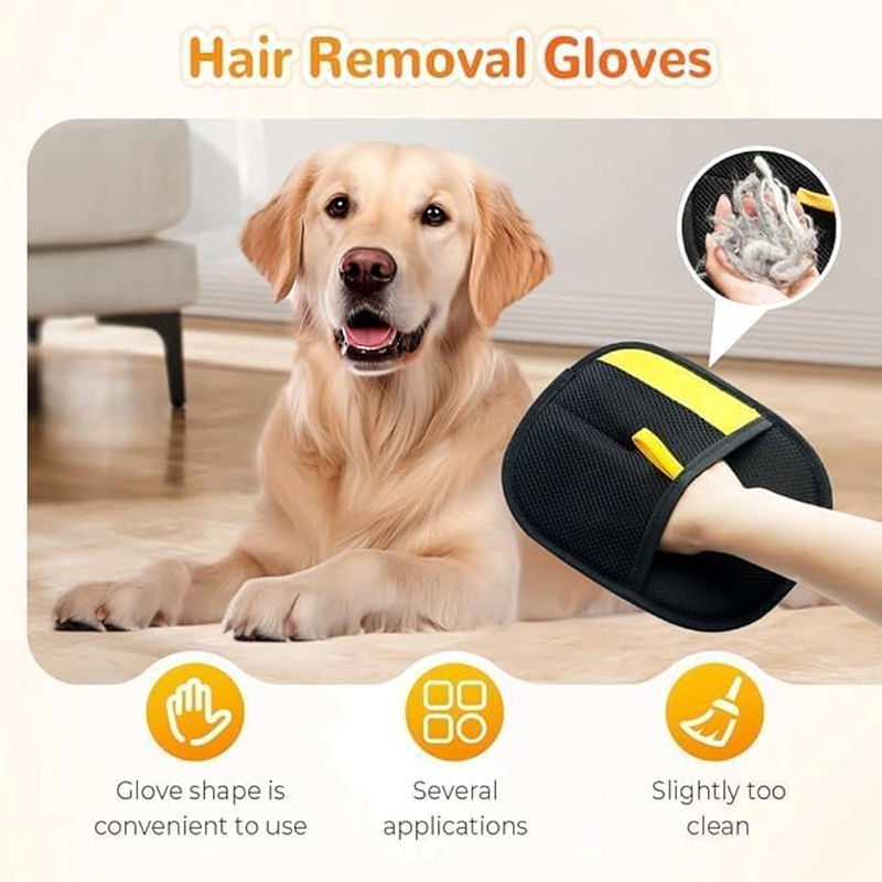 1 PCS Pet Hair Removal Glove,Upgraded Double Sided Electrostatic Pet Hair Removal Gloves,Reusable Pet Cat Dog Hair Remover Grooming Gloves for Couch,Carpet,Bed Sheets,Blankets,Clothes,Sofas image number 6