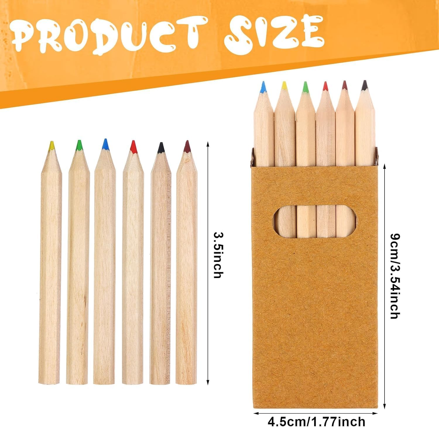 120Pcs/20 Boxs Boxs Colored Pencils Bulk Mini Drawing Pencils Set for Kids, 3.5Inch Short Fat Color Pencils for Adult Coloring Books, Classroom School Drawing Birthday Wedding Party Favors image number 3