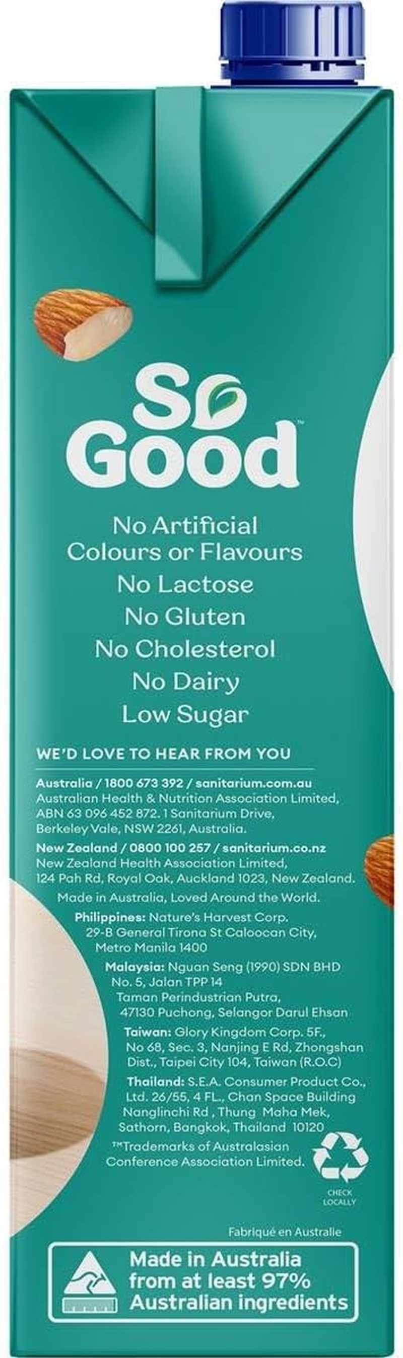 Sanitarium so Good Barista Almond Milk 12 X 1 Litre image number 1