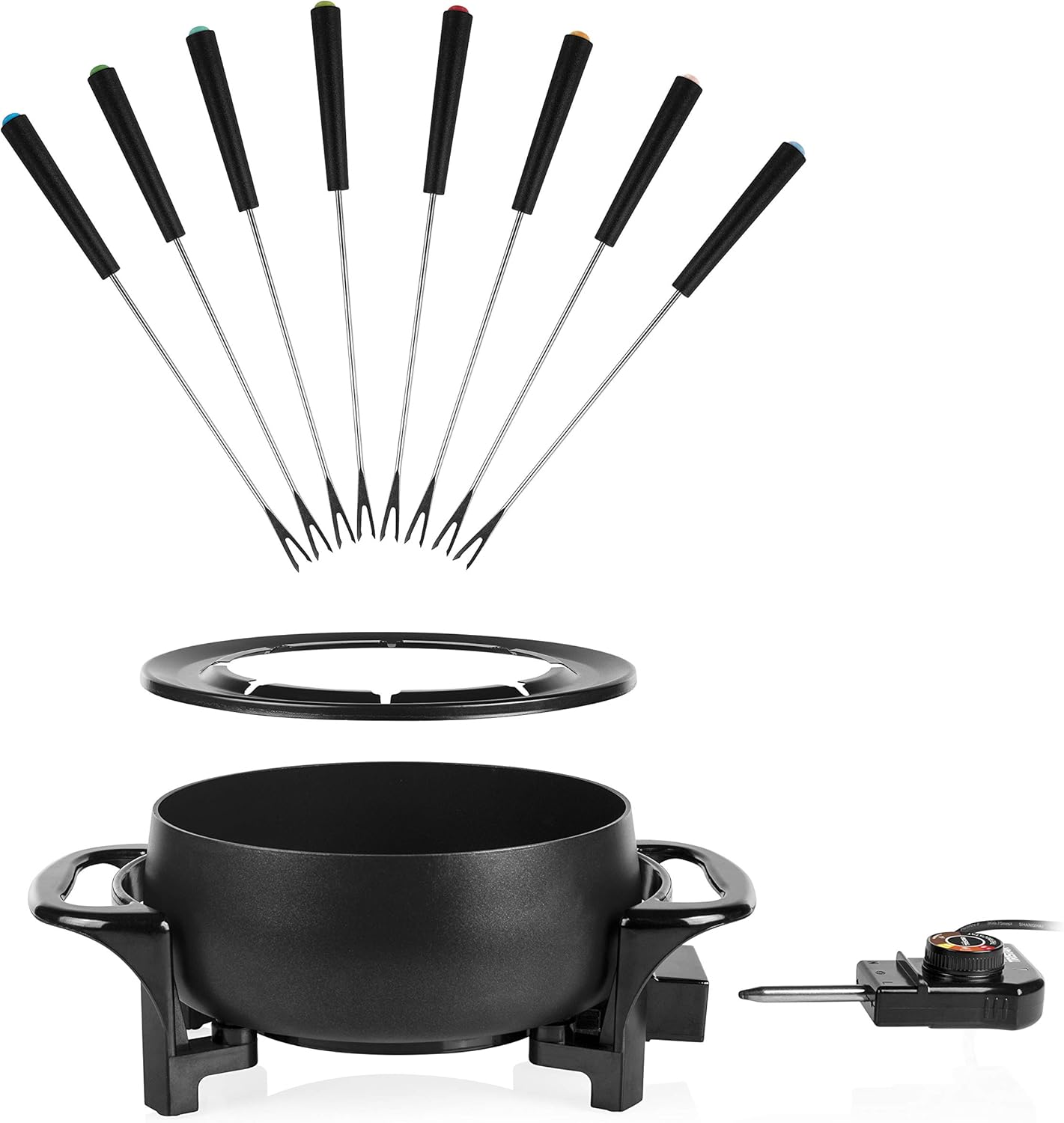 Tristar FO-1107 Electric Fondue Kit for up to 8 People 1.5 Litre Capacity with Stainless Steel Forks 1000 Watt Black image number 3