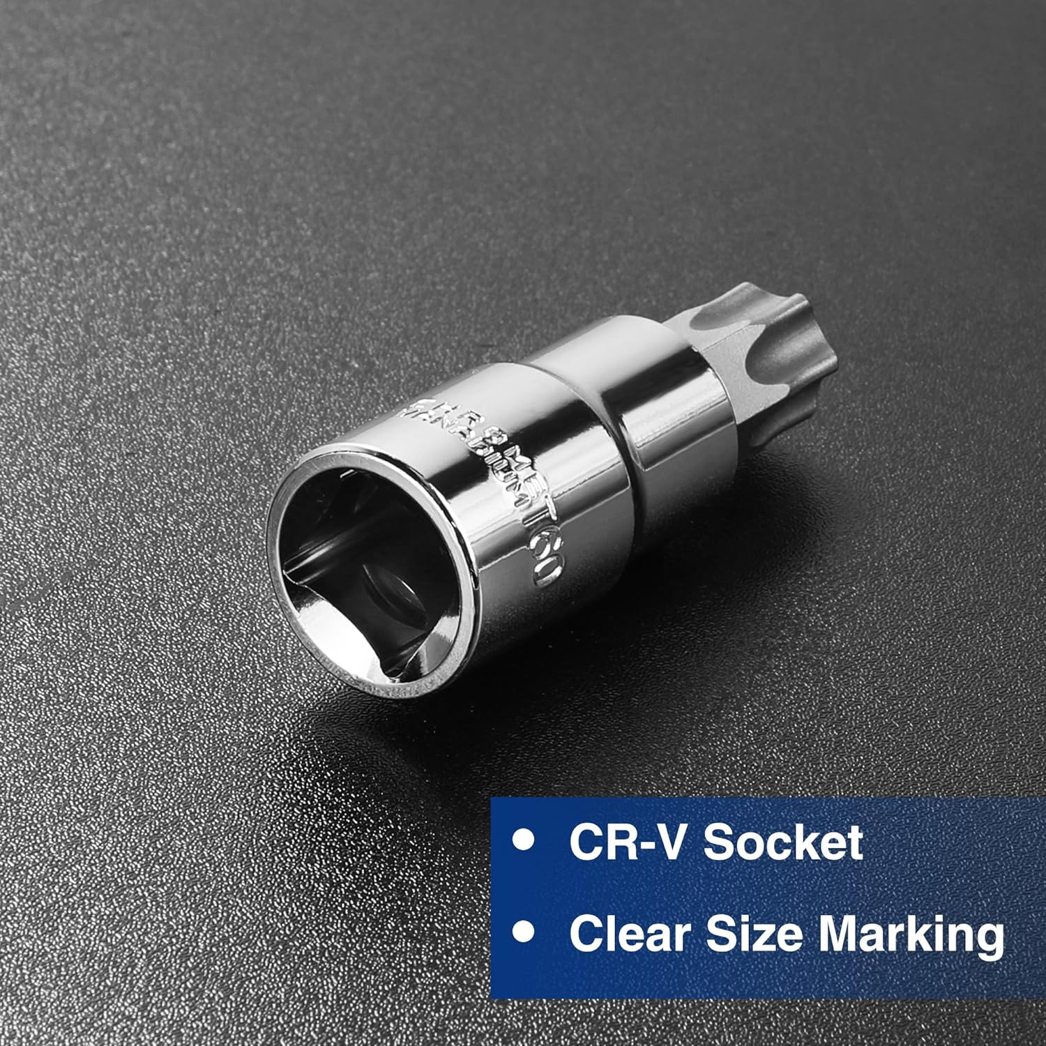 WORKPRO 13-Piece Torx Bit Socket Set T8-T60, 1/4", 3/8" and 1/2" Drive, S2 Steel 6 Point Star Bits and CR-V Sockets with Storage Case for Hand Use Work on Cars, Trucks image number 6