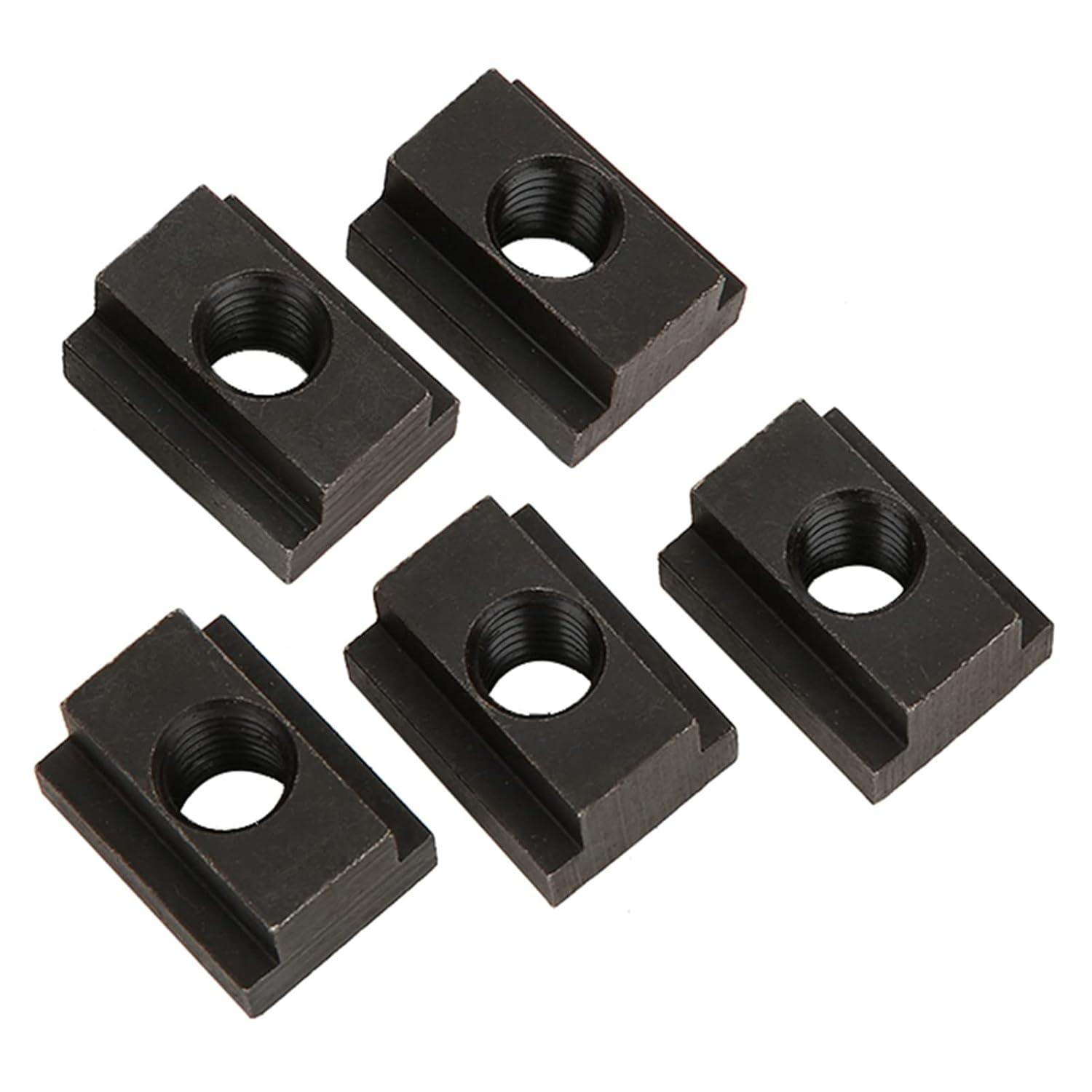 45 Steel T Slot Nuts,5 Pcs Black Oxide Finish T Slot Nuts M12 Threads Fit into T-Slots in Machine Tool Tables,High Hardness, High Strength, in Use. image number 6