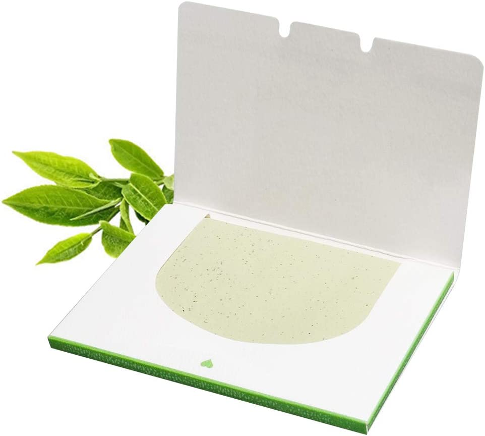 200 Sheets Oil Blotting Paper, Bamboo Charcoal and Green Tea Facial Oil Absorbing Sheets, Top Handy Portable Oil Absorbing Tissues for Skin Care or Make Up(2 Pack) image number 1