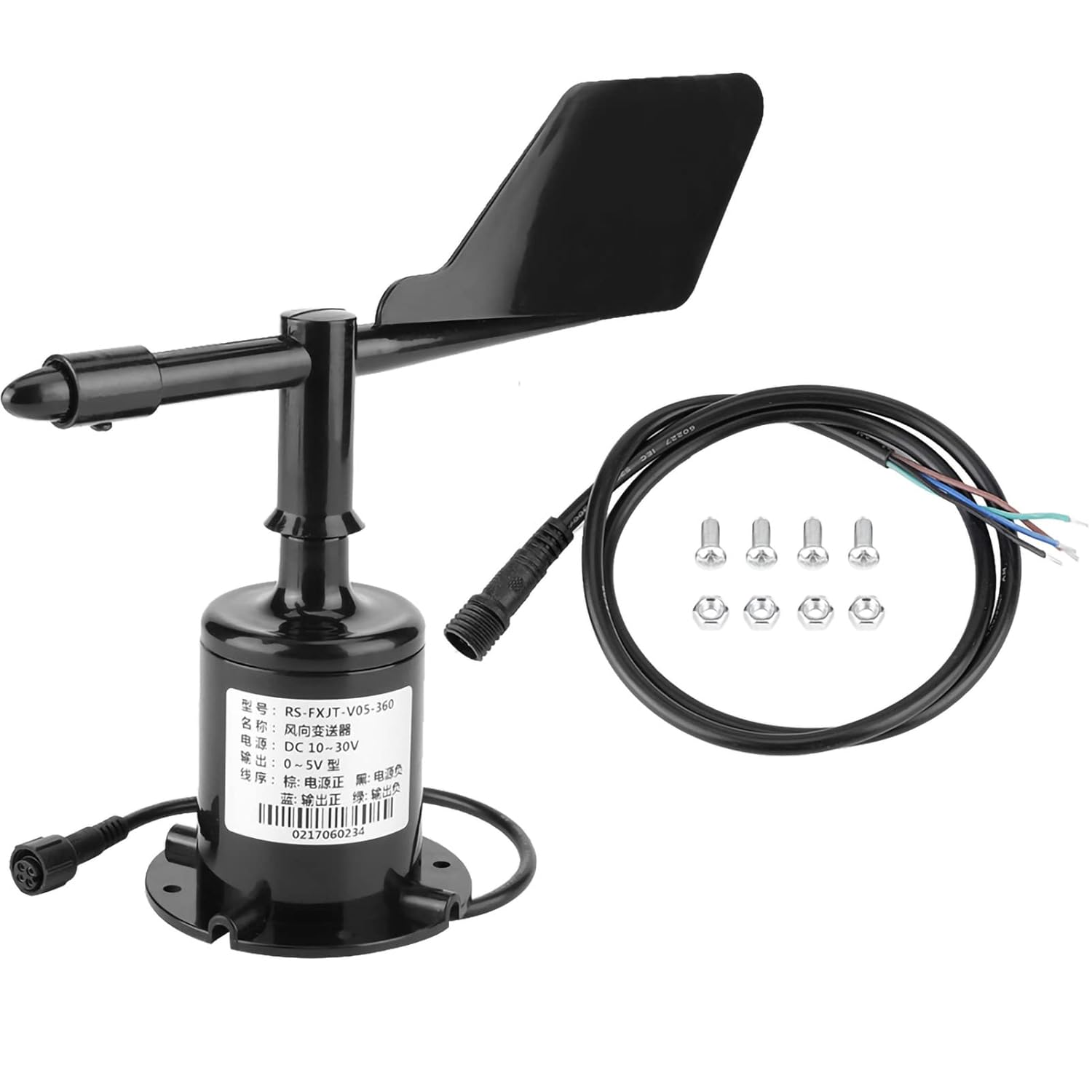 Output 0-5V 360&deg; Anemometer Wind Direction Sensor with Polycarbonate Housing image number 2