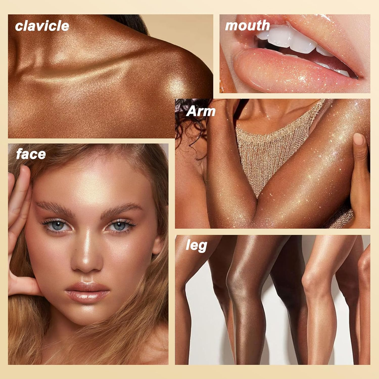 Body Glitter Spray,Quick Dry Face Glitter Gel,Body Shimmer Painted Stage Makeup Highlight for Face Neck and Shoulder Body Glitter