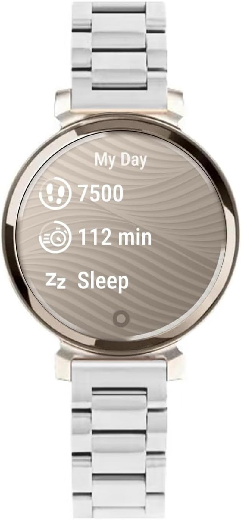 Haotop Stainless Steel Replacement Strap Compatible for Garmin Lily 2 Smartwatch - Rose Gold image number 6