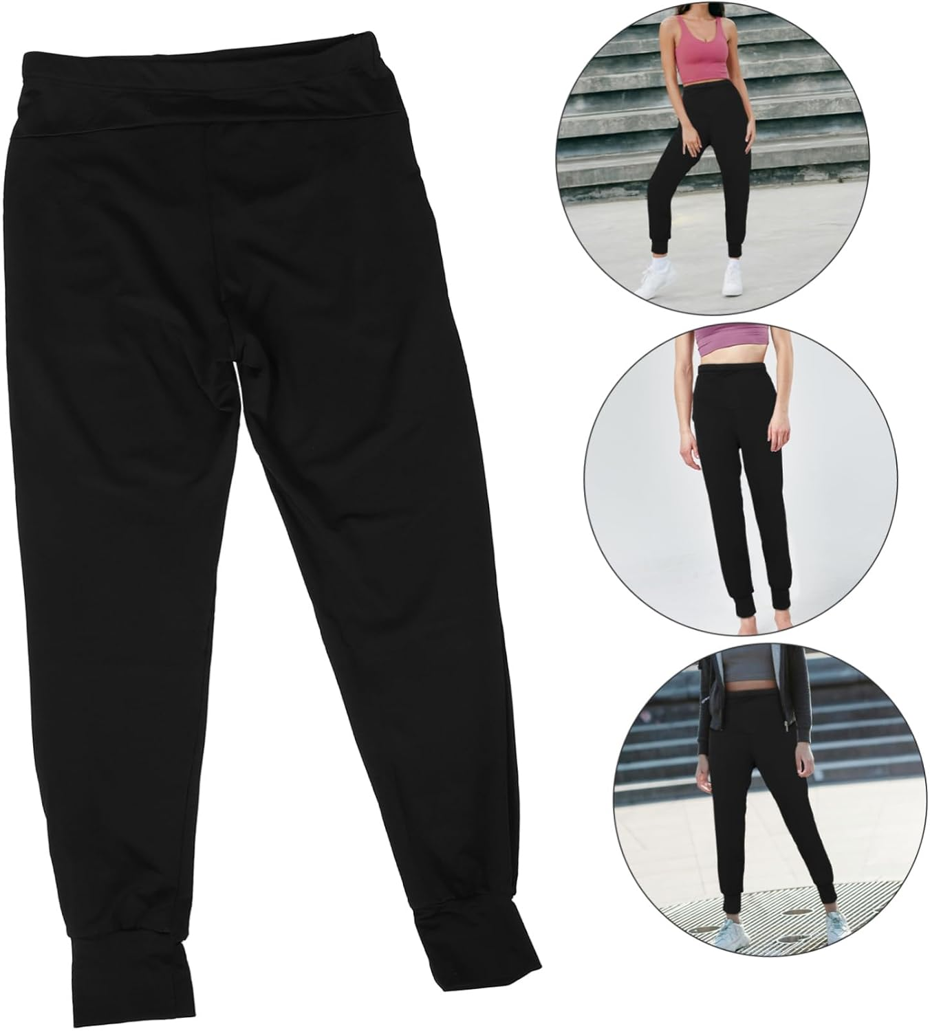 Baluue Maternity Yoga Pants Women High Waisted Seamless Leggings Pregnancy Workout Lounge Black L image number 2