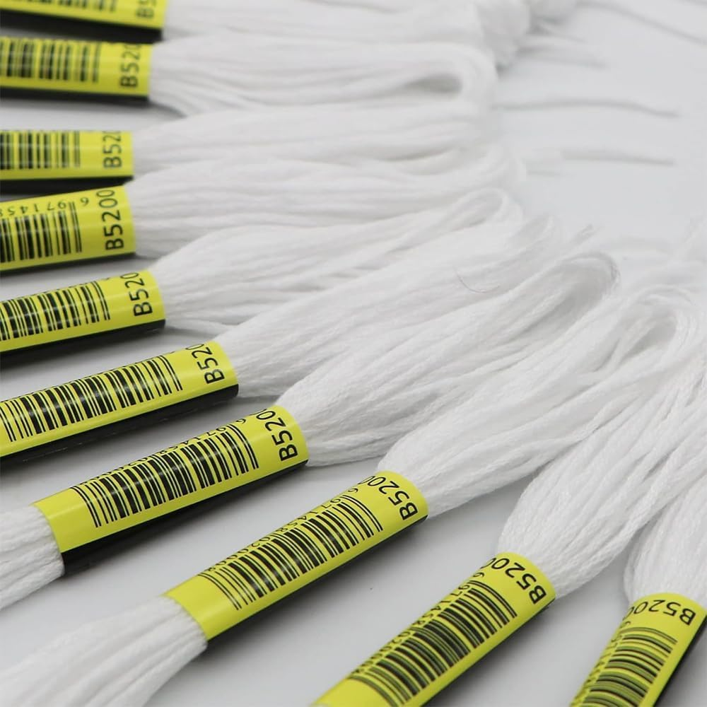 40 Skeins Embroidery Floss Cross Stitch Threads Black and White Cotton Embroidery Floss Friendship Bracelets for Beginners Crafts image number 3