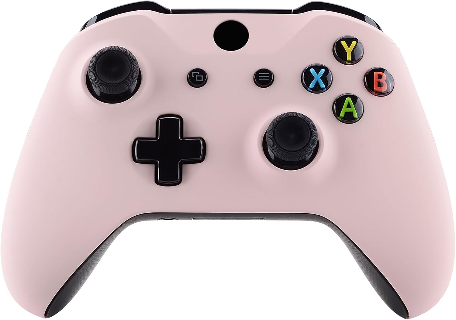 Extremerate Front Housing Shell + Side Rails Handles for Xbox One Controller (Model 1708), Cherry Blossoms Pink Replacement Faceplate Parts with Back Panels for Xbox One X & One S Controller - Chameleon Purple Blue image number 2