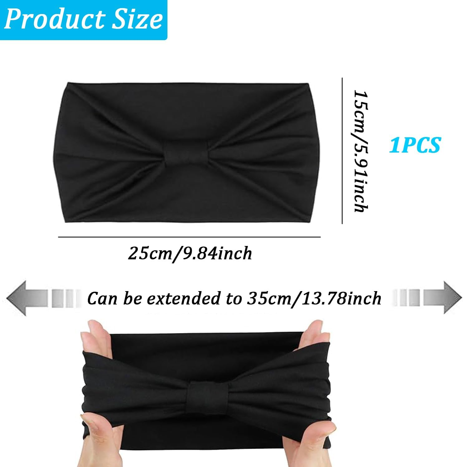 Headbands for Women, Elastic Non-Slip Exercise Headbands Sweat-Wicking for Yoga, Fitness, Tennis & Running Sports - Purple image number 4