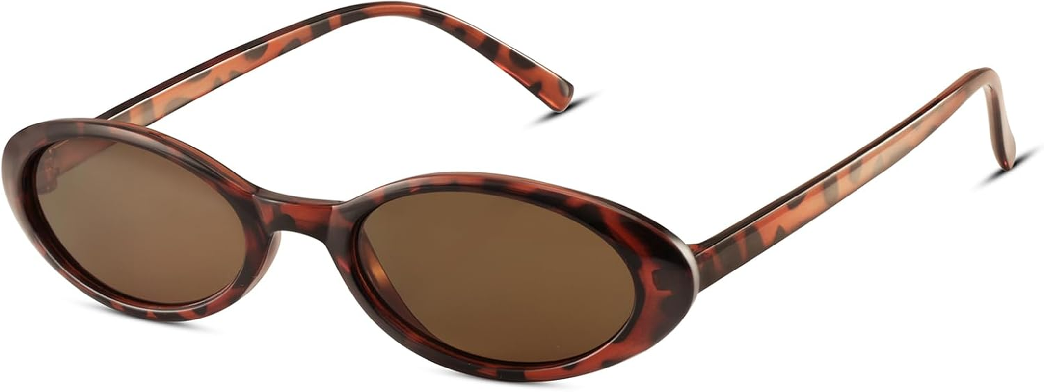 Retro Oval Sunglasses for Women Men,Womens Sunglasses Polarized Trendy Sun Glasses,90S Small Fashion Vintage Narrow Shades with UV400 Protection