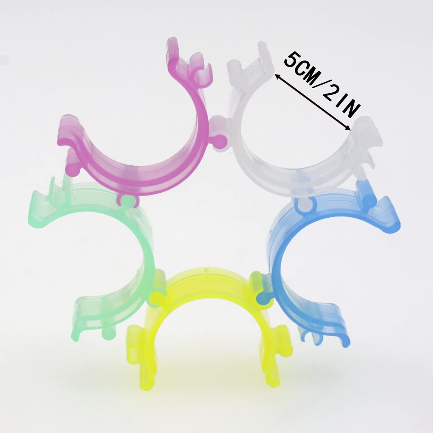 100Pcs Sewing Bobbin Clips, Colorful Bobbin Holder, Plastic Thread Clamps Spools Organizers, Sewing Tool Accessory for Craft DIY Embroidery image number 6