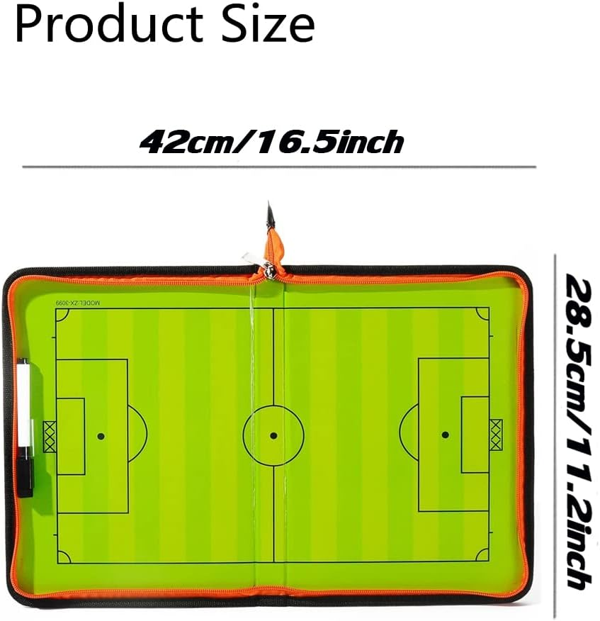 Soccer Coaching Board, Magnetic Soccer Football Tactics Strategy Board, Erasable Coaches Board Clipboard with Magnets Marker Pen, Coach Training Equipment for Teaching and Game Plan image number 1