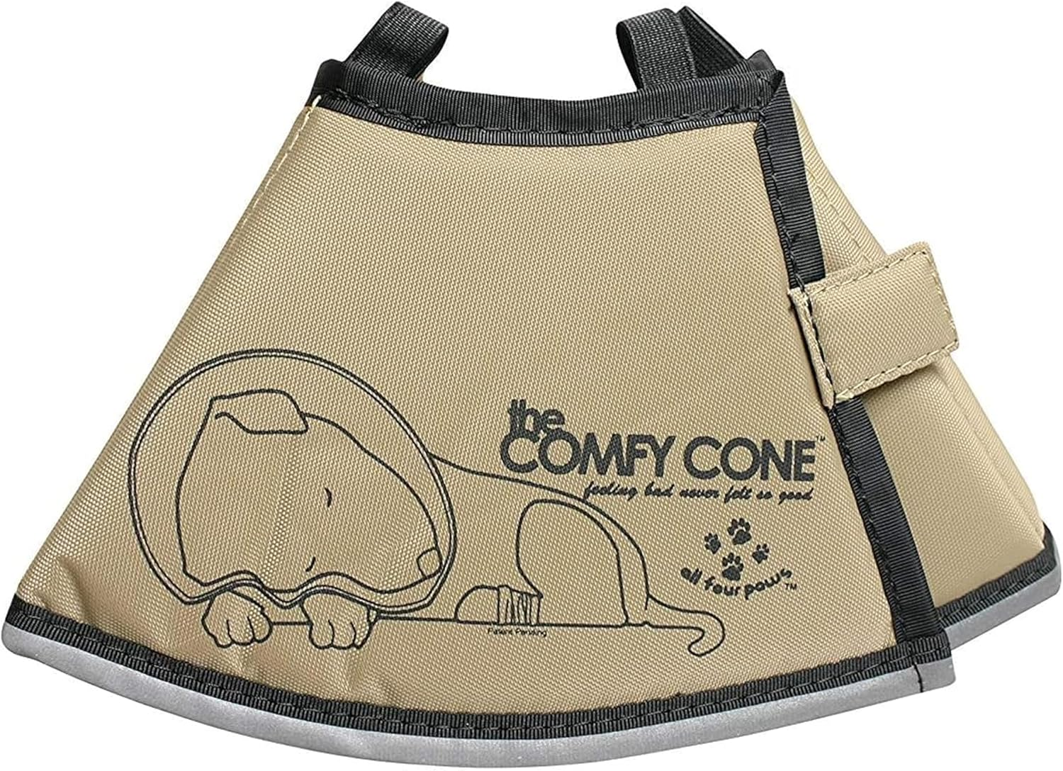 All Four Paws Comfy Cone Pet Cone for Dogs, Cats, X-Large, Tan - Comfortable Soft Dog Cone Collar Alternative for after Surgery, Wound Care, Spay, Neuter - Dog and Cat Recovery Elizabethan-Collar