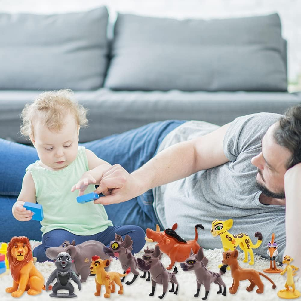 Babioms 12 Pieces Lion Cake Decoration, Cartoon Cake Toppers, Lion Figures Set, Cupcake Toppers Figures Lion King for Children Birthday Party Cake Decoration Supplies image number 6