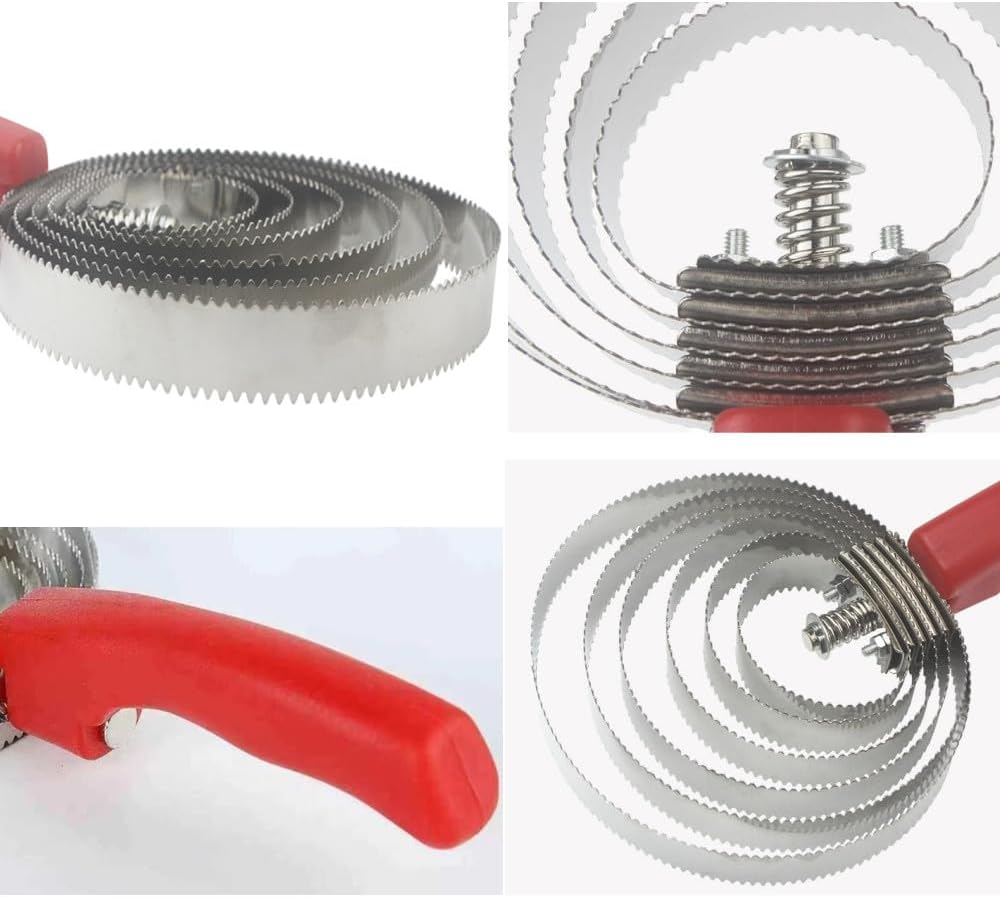 Naisfei Horse Brush, 6 Rings Curry Comb, Horse Brush, Metal Curry Comb for Cleaning Coarse Dirt - Spiral Curry Comb Ideal for Fur Changing, Hair Removal image number 2