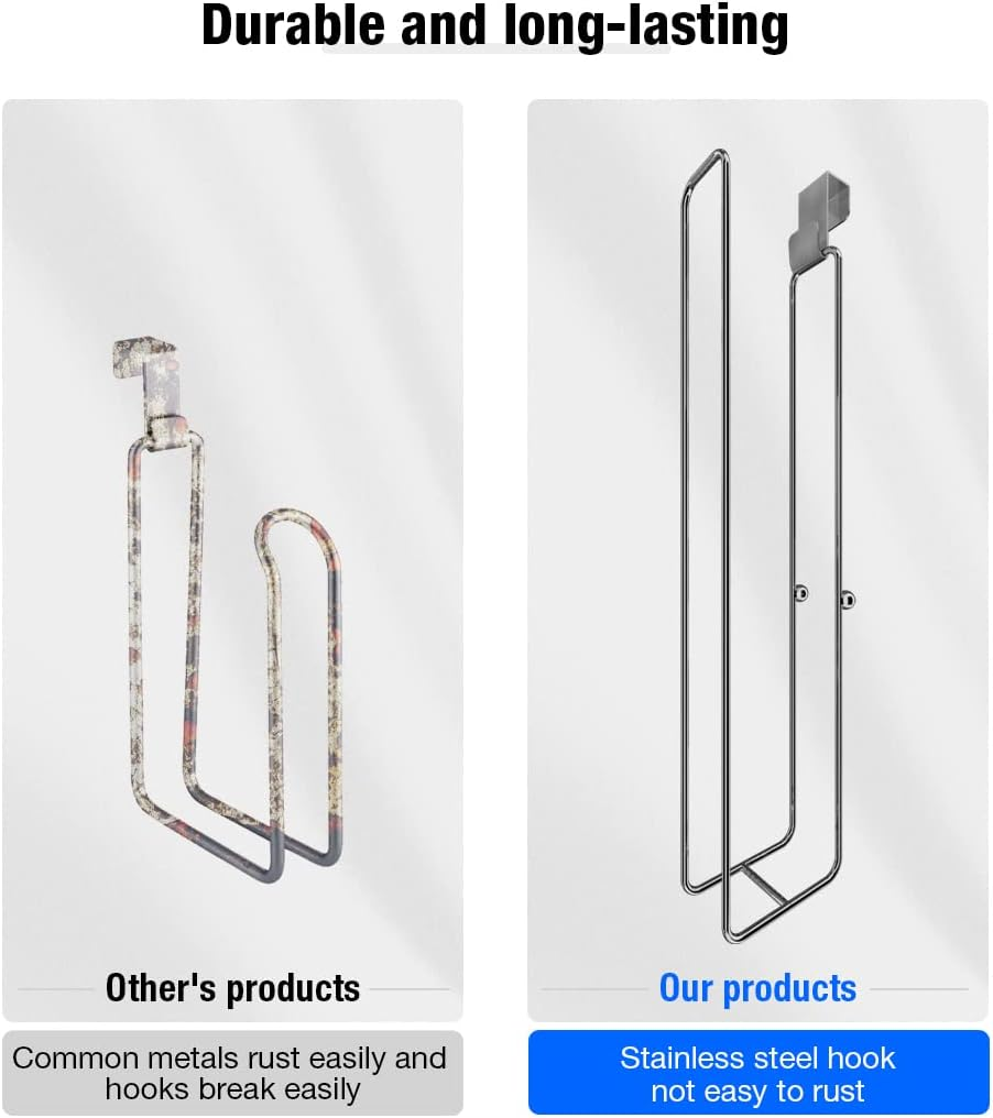 Toilet Paper Holder Brushed Nickel for 4 Roll Tissue, 1 Pack Bathroom Toilet Paper Storage over the Tank, Stainless Steel Rustproof Bathroom Toilet Paper Roll Holder Wall Mount - Hold 3 Rolls Tissue(1Pcs,Black) image number 5