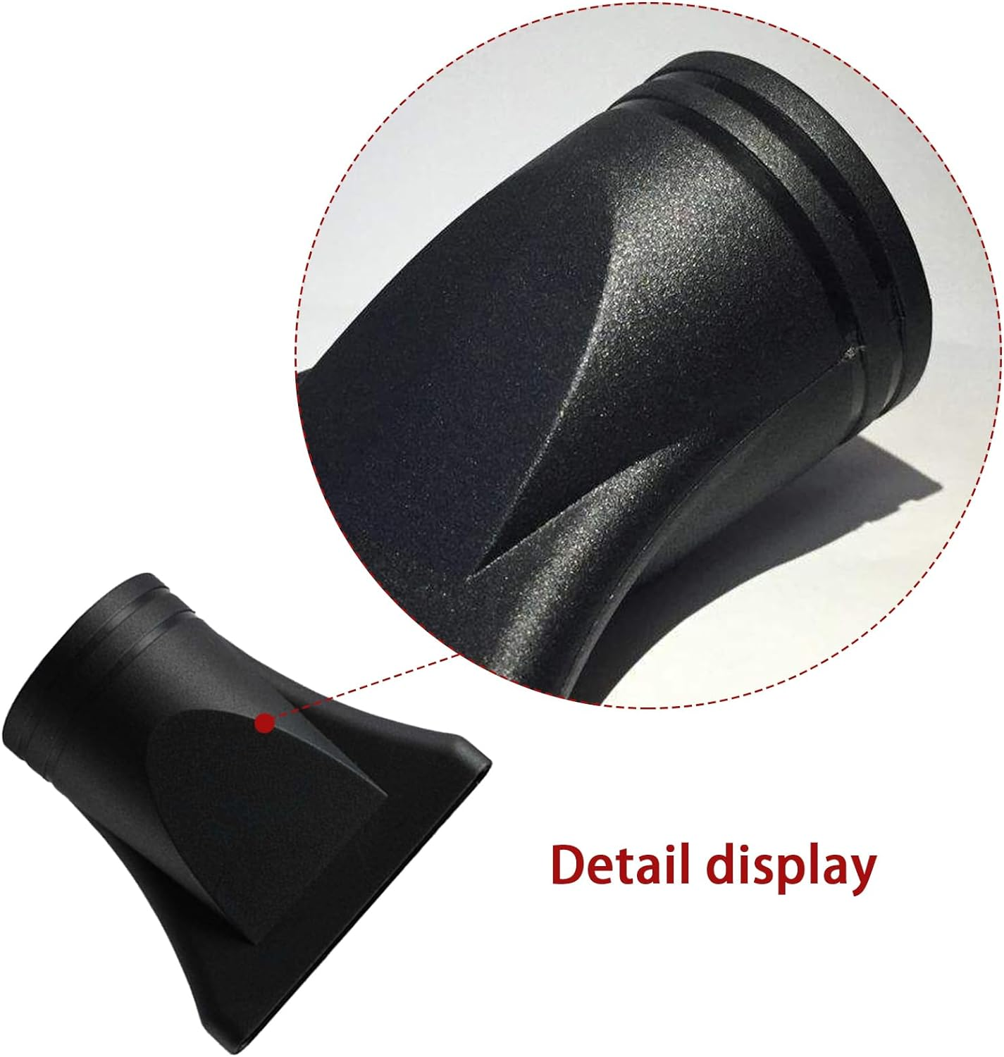 2PCS Black Nylon Hair Dryer Diffuser Nozzle,Replacement Narrow Concentrator,Replacement Blow Flat Drying Nozzle,Blow Attachment Suitable for Salon and Home Use,Not Universal Special for Diameter 4.5Cm image number 6