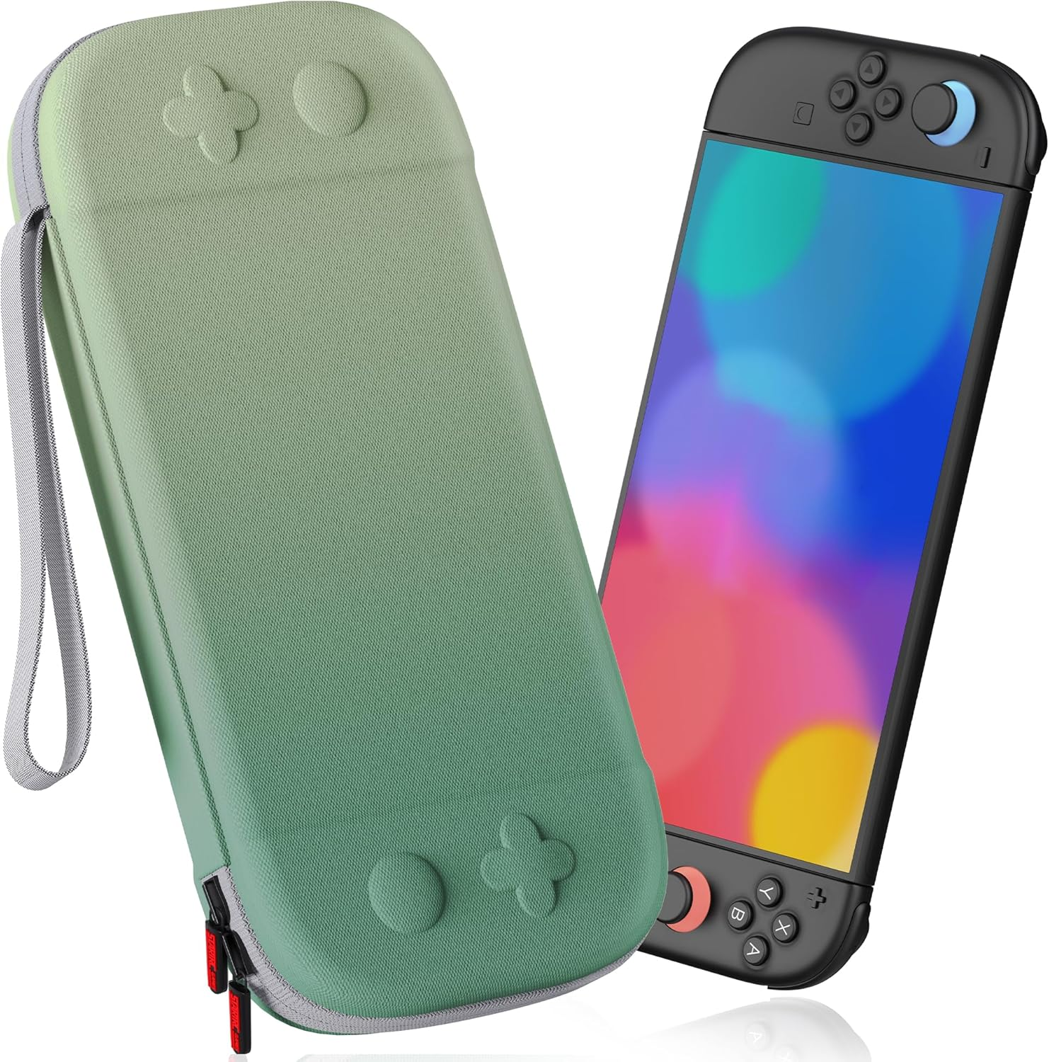 Slim Carrying Case for Nintendo Switch 2 Model 2025, Odorless Felt Protective Hard Shell with 12 Game Card Slots, Portable Travel Storage Case (Matcha Green, for Nintendo Switch 2 2025) image number 3