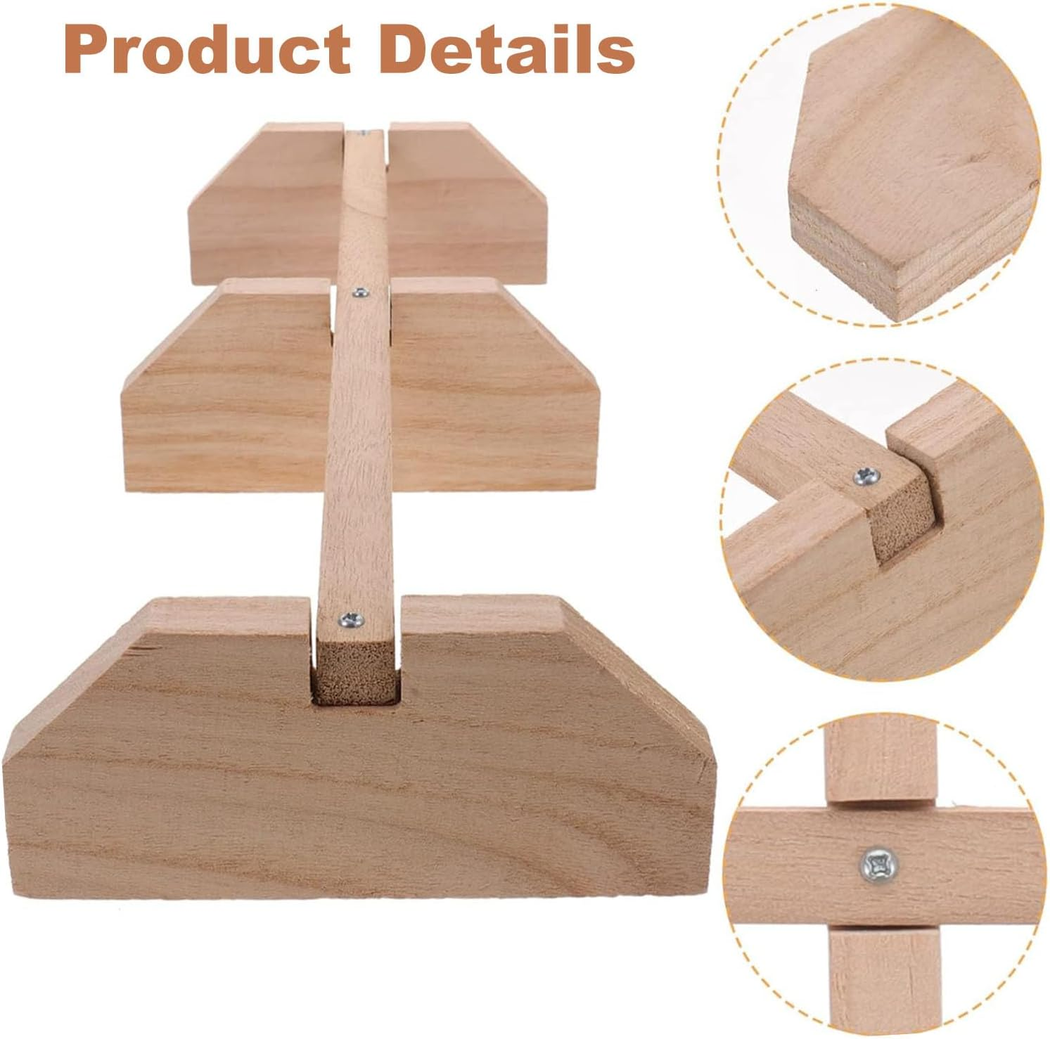 Hen Swing Stand - Strong Wooden Chicken Perch and Parrot Training Rack, Bird Accessories and Toys with Solid Wood Stick image number 3