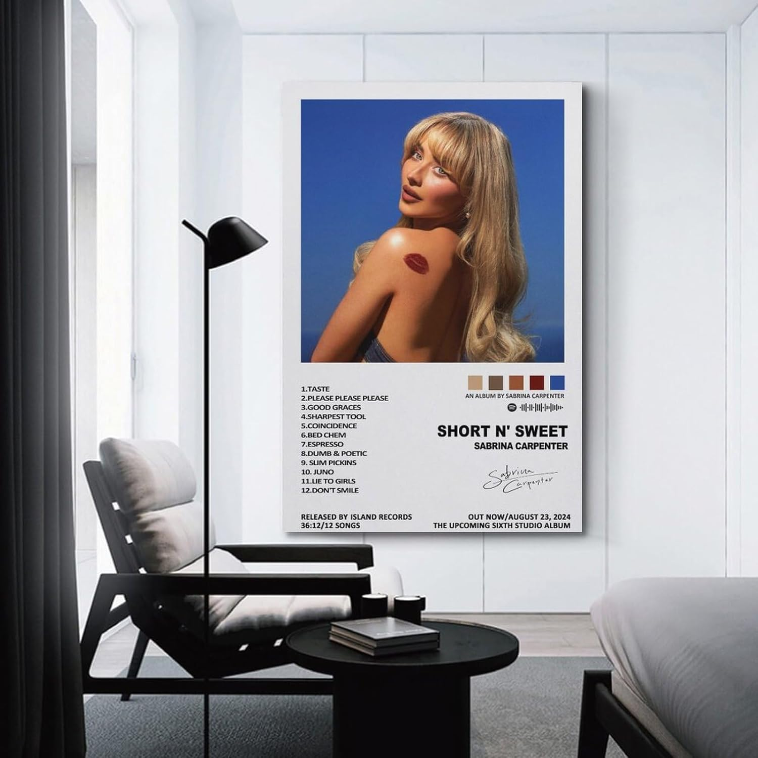 Wall Art Sabrina Music Carpenter Album Poster Poster Canvas Painting Wall Art Picture Home Decor Print for Bedroom Living Room Dorm Study Bar Office 12X18Inch(30X45Cm) image number 2