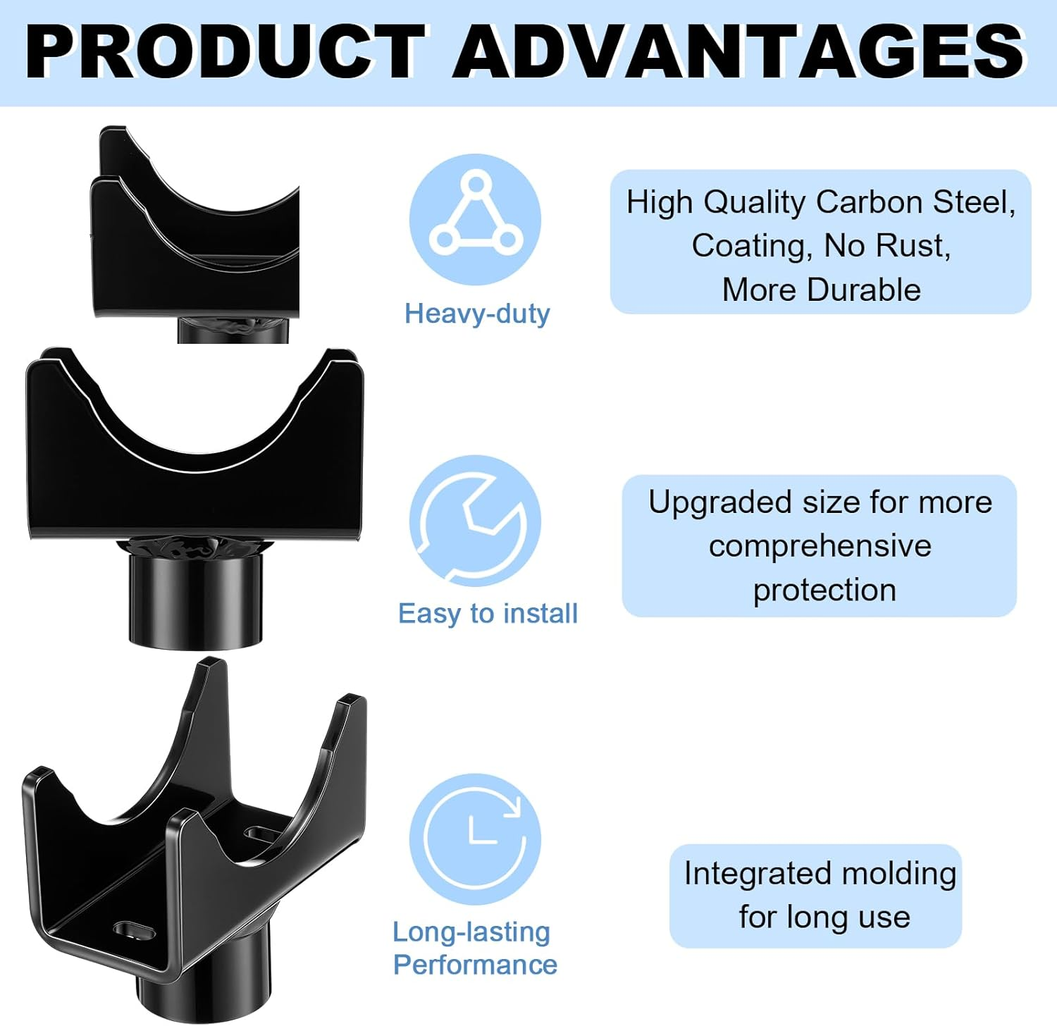 Bottle Jack Adapter Lifting Saddle for 2" 3" 4" round Axle Tube 2" Square Axle Tube, Bottle Jack Adapter Axle Saddle for within 1.5" Lifting Platform, for RV Trailer Garage Farm Ranch image number 2