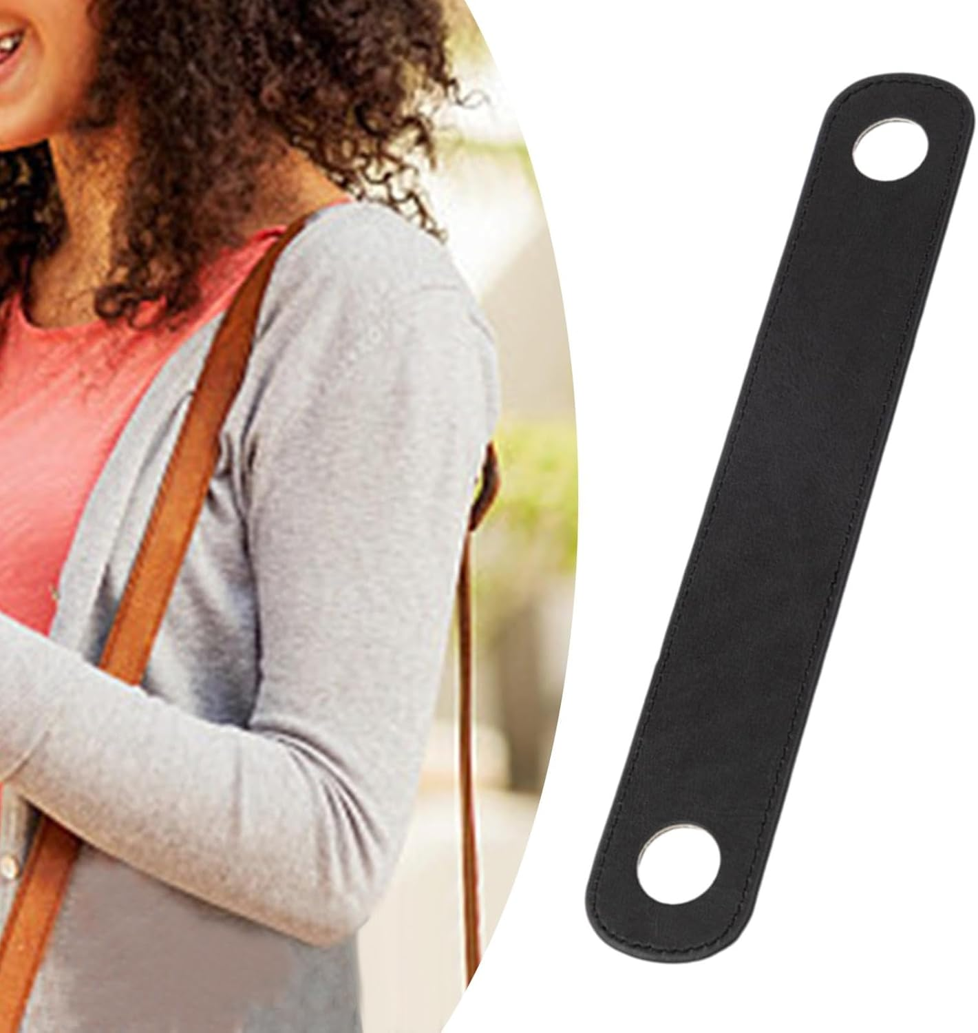 Generic Shoulder Belt Pad Upholstery PU Pocket Belt Pillow for Wallets Dead - Light Khaki image number 4