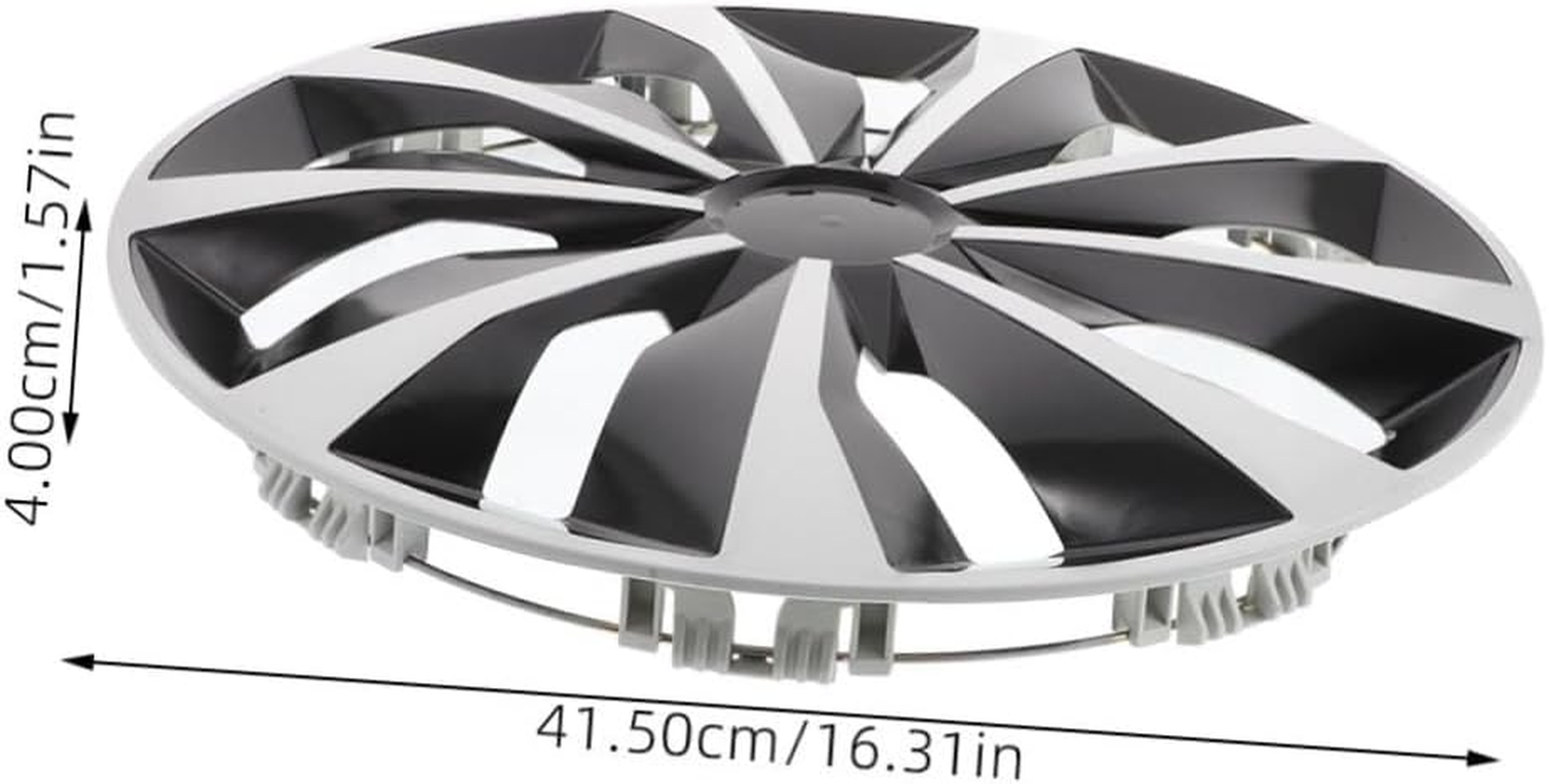 LIFKOME Universal 15-Inch Hubcaps Wheel Covers Car Accessories Wheel Center Hub Caps Cover Sturdy Steel Replacement Rim Decorative for Automotive Tire Valve Caps Enhancement image number 3