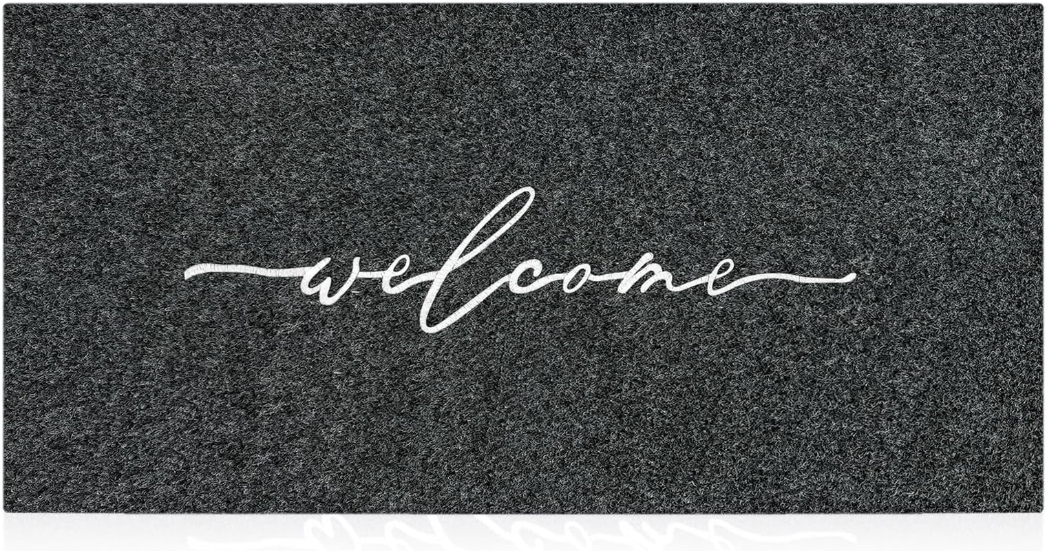 AAZZKANG Extra Large Doormat 120 X 45 Cm Outdoor Welcome Rug with Durable Non Slip Rubber Backing Ultra Absorb Mud Front Door Mat for Entryway,High Traffic Areas