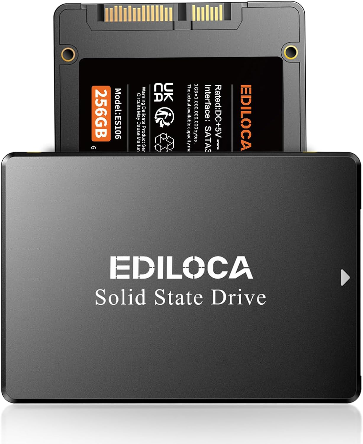 256GB SSD Internal Solid State Drive 2.5" SATA III 6Gb/S, 520Mb/S Read Speed 3D TLC NAND, 256GB SATA SSD Pc/Laptop Upgrade, Shock-Resistant & Drop-Proof(Es106) image number 3
