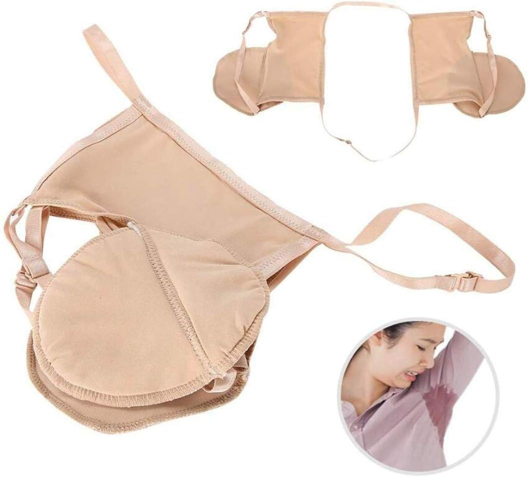 Ysswjzz Sweat Guards for Women Underarm Sweat Absorbent Bra Pads,3Pcs Reusable Cotton Armpit Durable Anti-Sweat and Anti-Odor