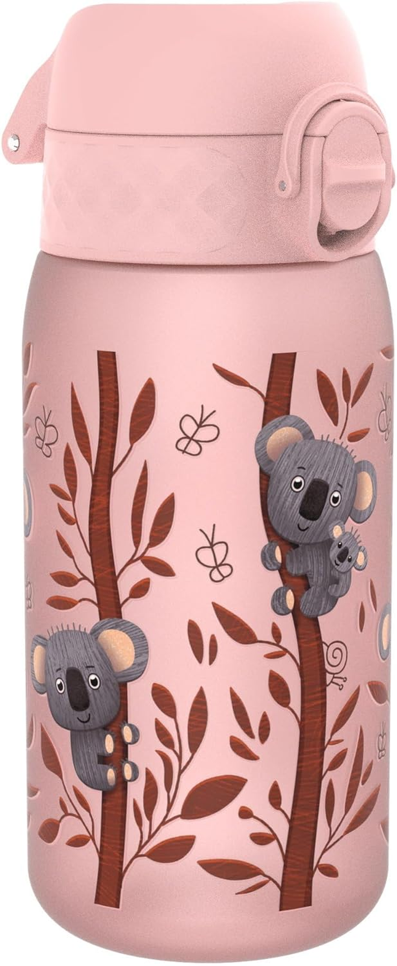 Ion8 Children'S Water Bottle, 350 Ml, Leak-Proof, One-Handed Opening, Secure Locking, Dishwasher Safe, Bpa-Free, Carry Handle, Flip Lid, Easy to Clean, Climate Neutral, Koalas Design image number 1