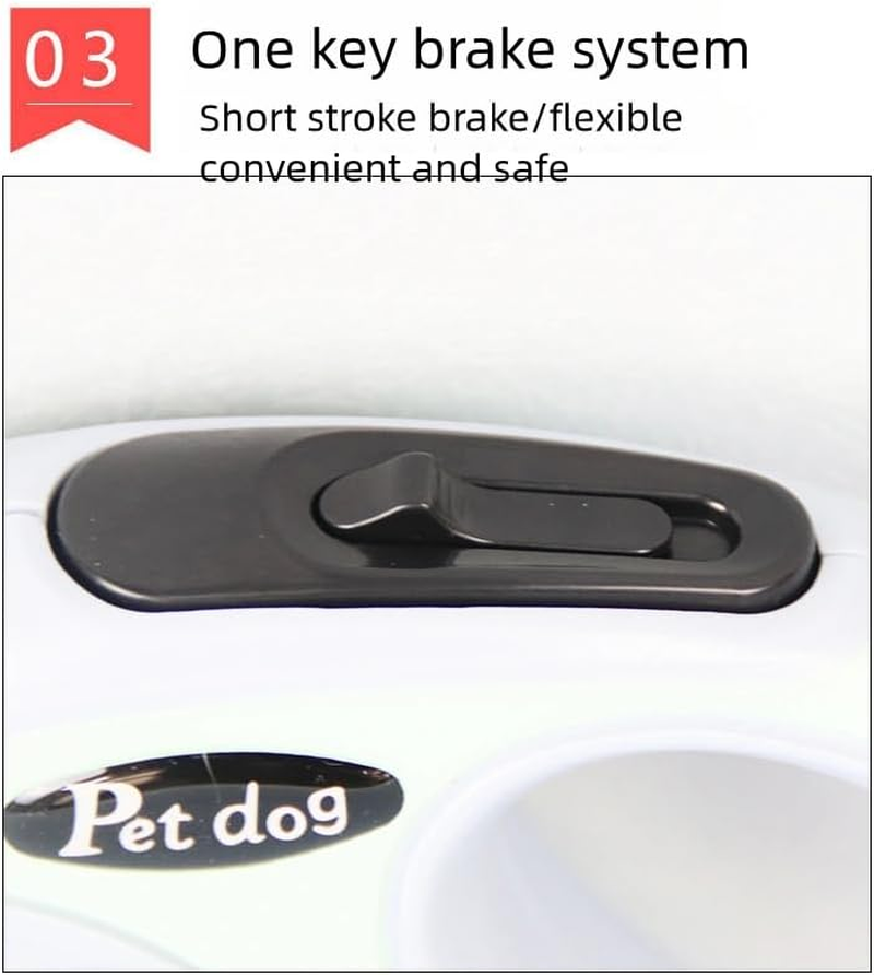 New Traction Rope for Walking Dogs with One Click Brake, Retractable Traction Rope for Small Cats and Dogs, 5 Meters Long image number 1