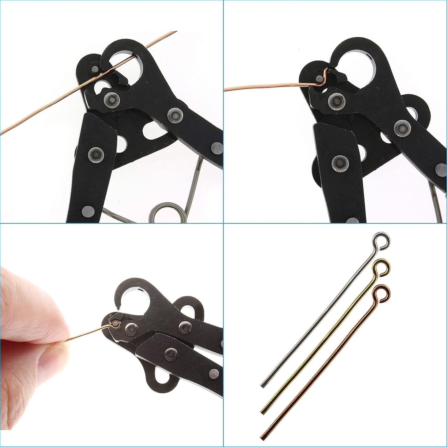 3 Pack 1 Step Eye Pin Looper Pliers Make Eye Pins in 1.5, 2.5 & 3 Mm Size