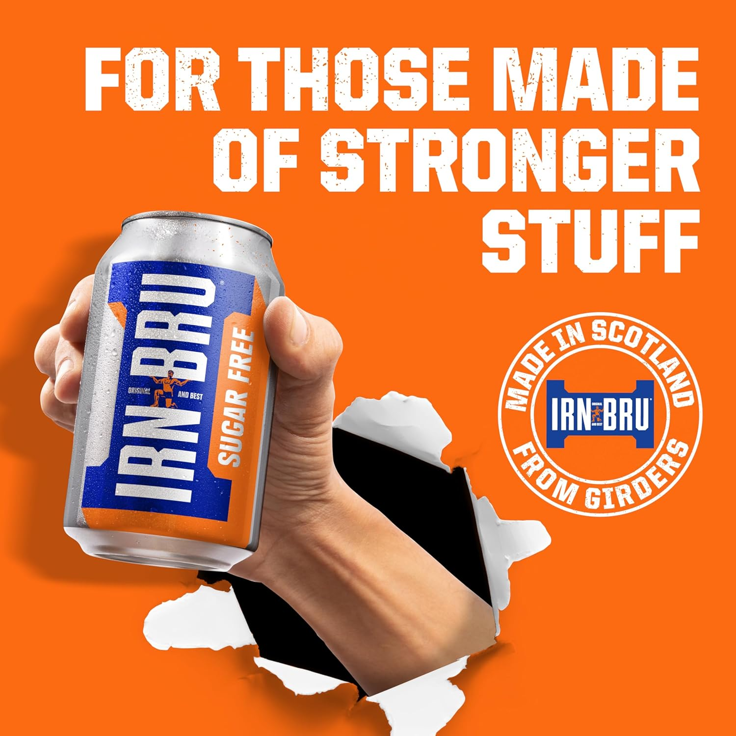 IRN-BRU Sugar-Free Diet, 24 Pack Zero No Sugar & Low Calorie Fizzy Drinks Multipack Cans - 24 X 330Ml Cans image number 2