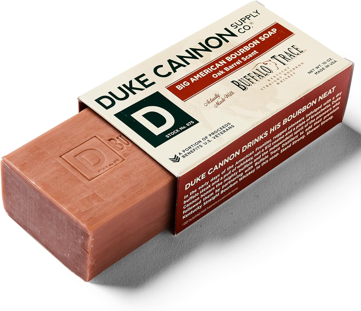 Duke Cannon Supply Co. Big Brick of Soap Bar for Men Big American Bourbon (Charred Oak Barrel Scent) - Extra Large, All Skin Types, 10 Oz (3 Pack)