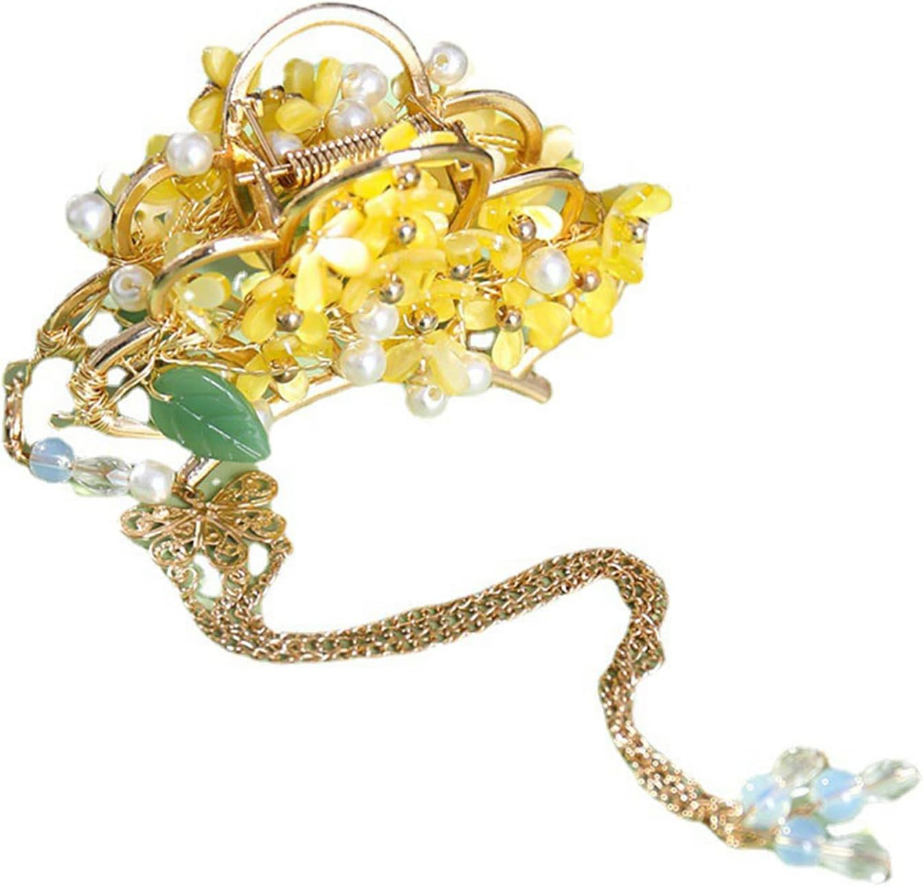 Claw Clips for Women Thick Hair, Hair Accessories, Female Temperament Clip Hair Ornament,Osmanthus image number 4