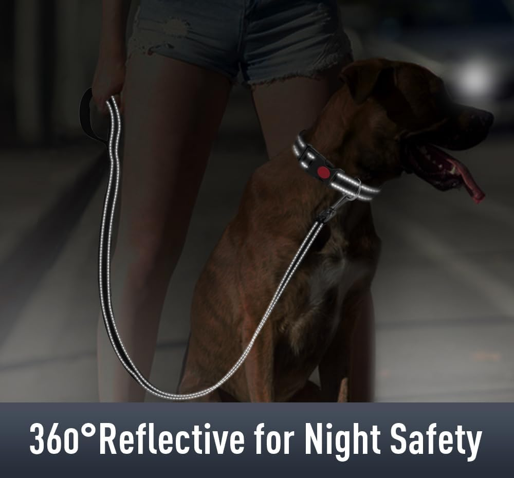 For Airtag Dog Collar for Medium Dogs, Reflective Dog Collars with Airtag Holder, Soft Padded & Safety Locking Buckle, Nylon Pet Collar Adjustable (Black) image number 5