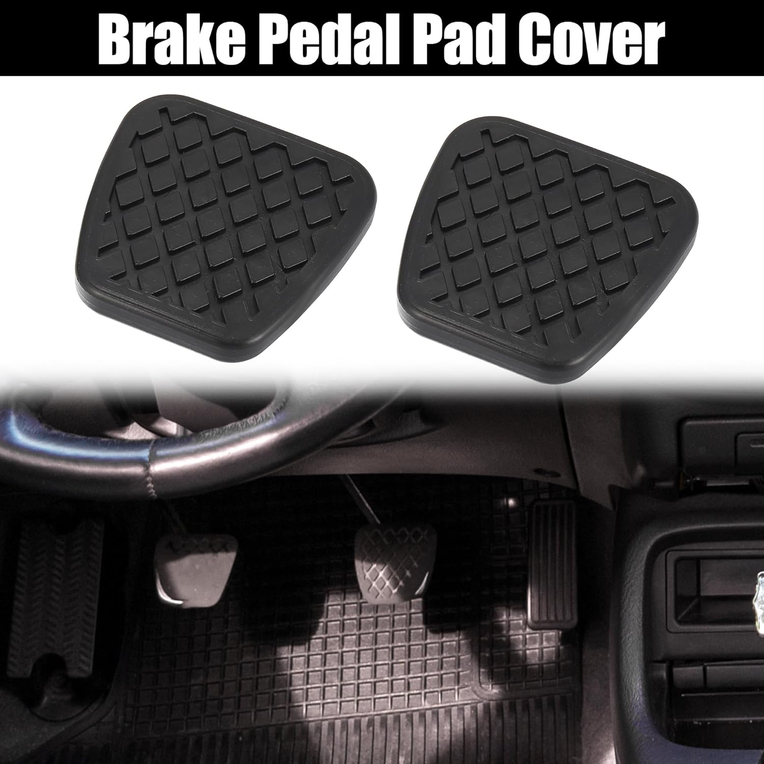 X AUTOHAUX 2Pcs Brake Clutch Pedal Pad Cover for Honda Accord Civic 46545 SA5 000 Rubber Pad Manual Replacement