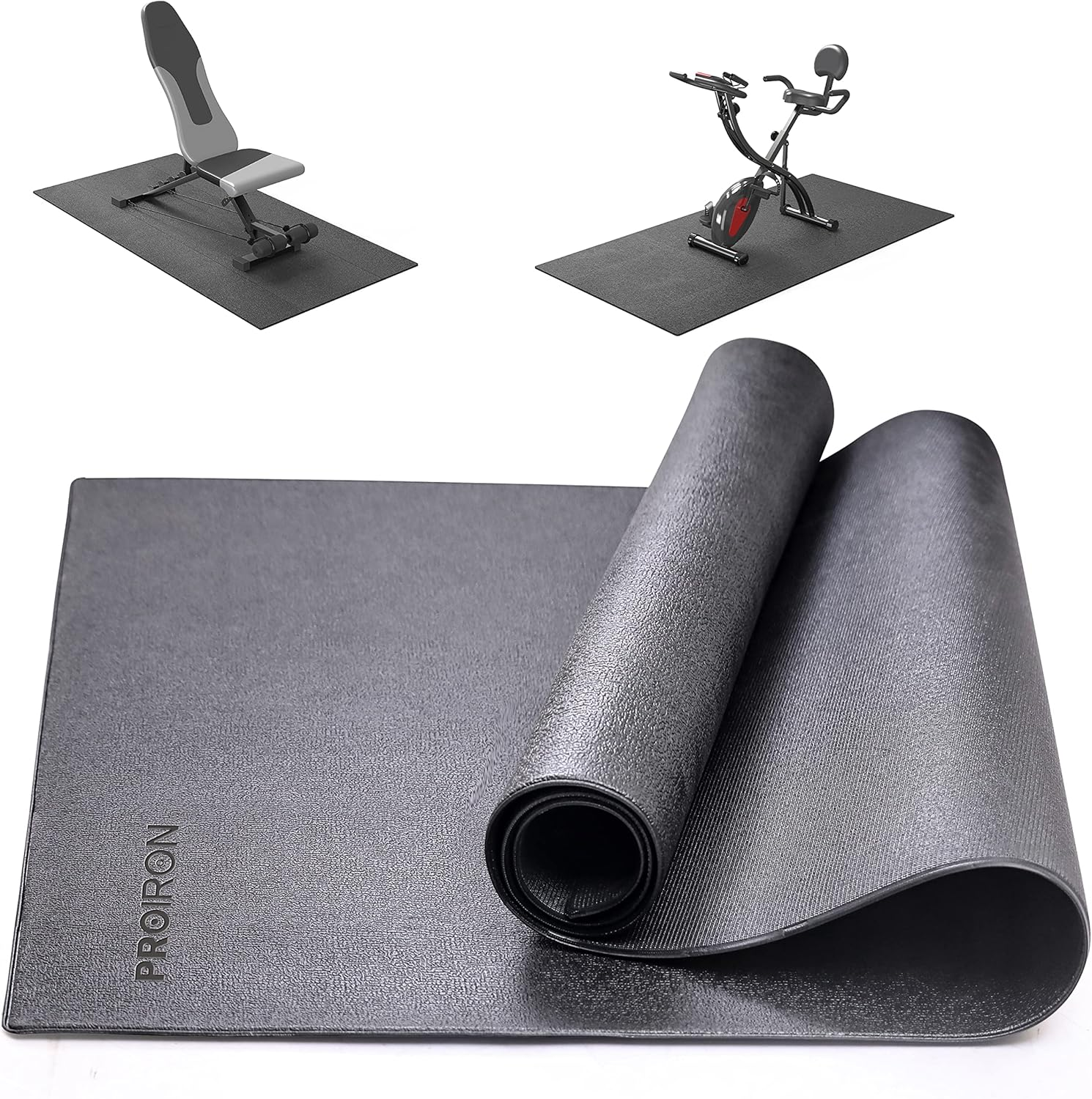 PROIRON Exercise Equipment Mat Bike Bicycle Trainer Floor Protector Mat High Density Fitness Gym Mat for Fitness & Exercise Equipment - Available in 3 Size Options