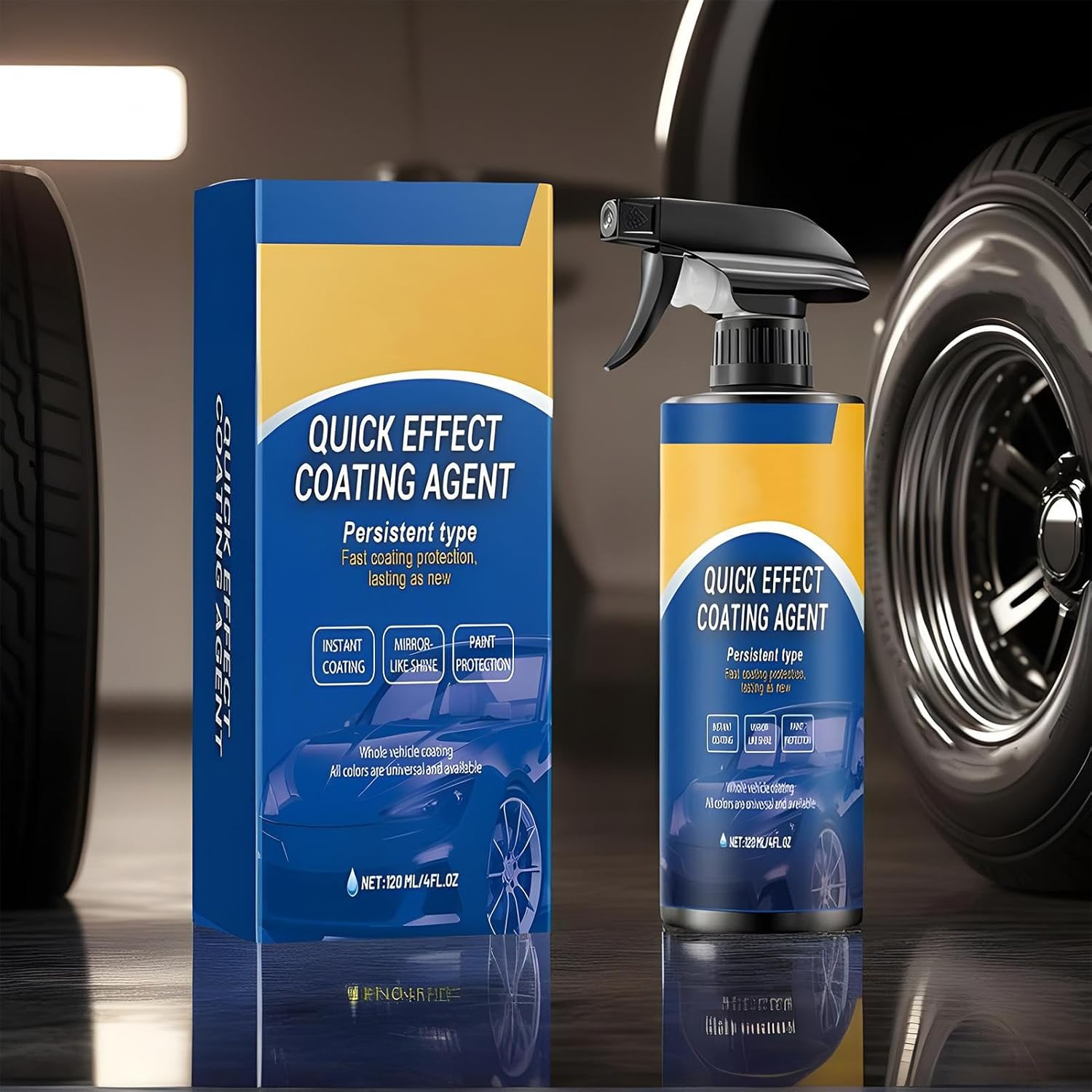 JIEBWCHA Spray Coating Agent,Automotive Scratch Agent 120Ml | High-Gloss Car Coating Spray for Glass, Rims, Window, Detailing, Motorcycle, Marine, Outdoors, Beginners image number 6