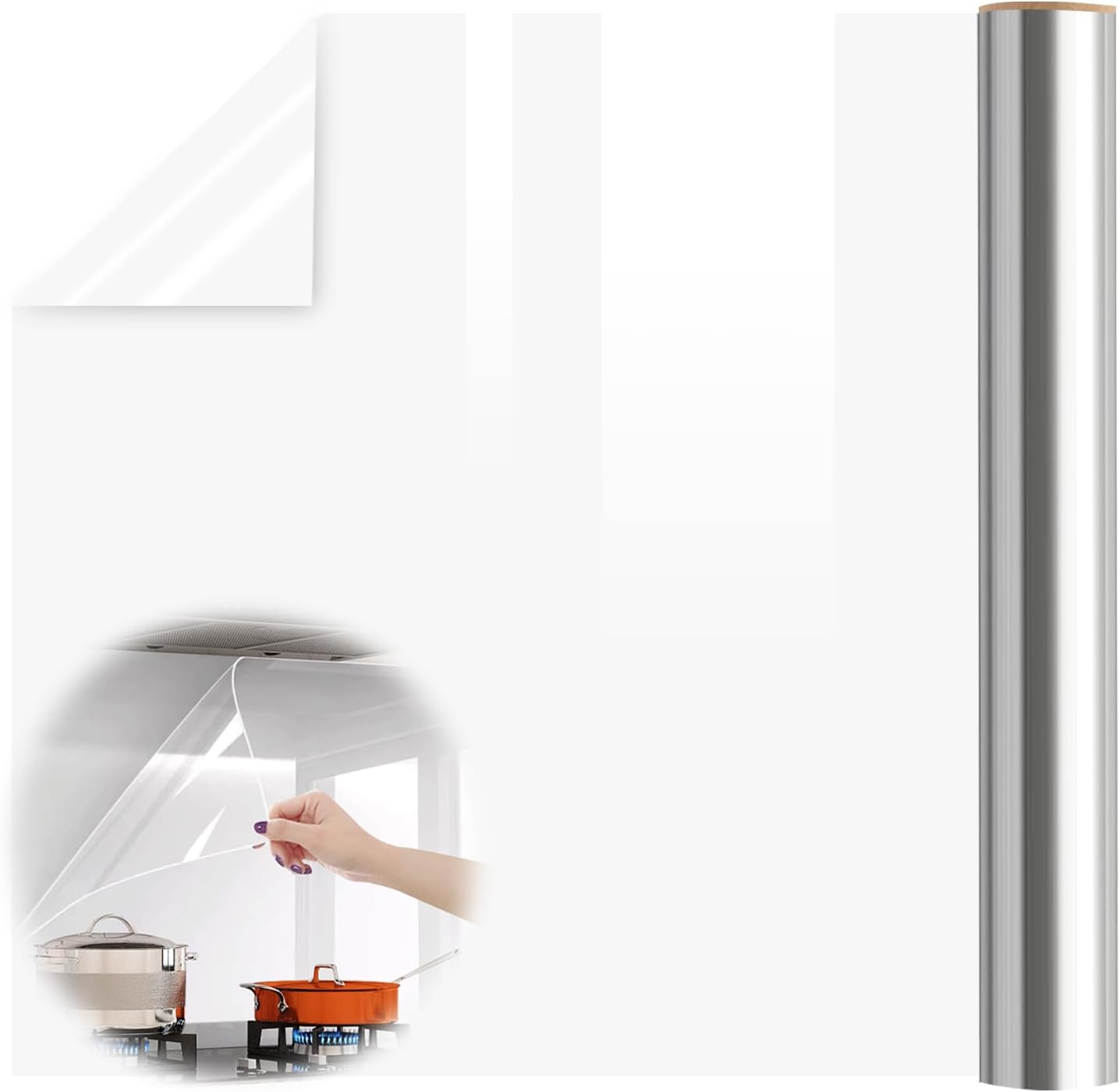 Wall Protection Film, Self-Adhesive, 40 Cm X 200 Cm, Elephant Skin, Electrostatic, Transparent Self-Adhesive Cat Furniture Protection, Splash Guard Wall for Kitchen, Furniture, Office (40 Cm X 2 M) image number 5