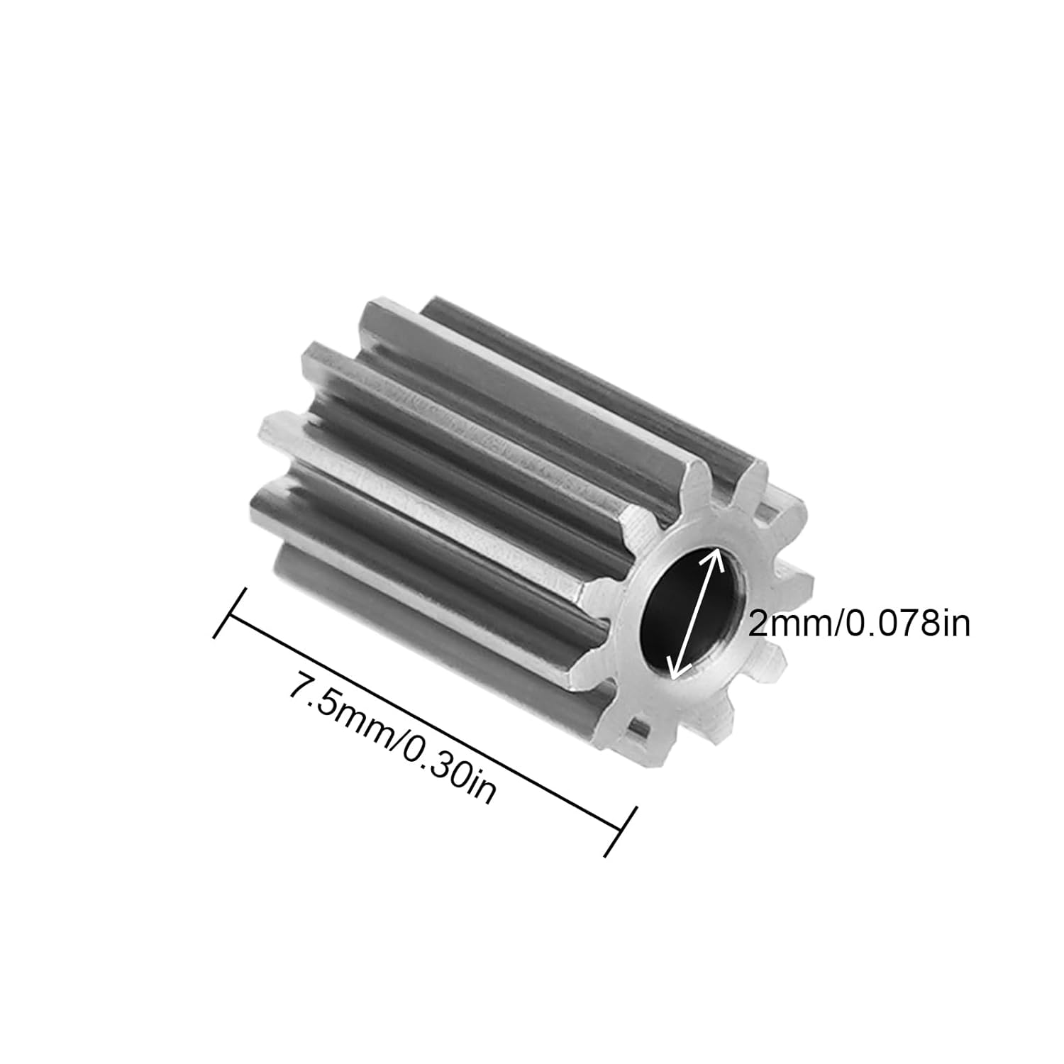 INJORA Stainless Steel 11T Motor Pinion for 1721 Purple Viper Brushless Motor(2Pcs) image number 5