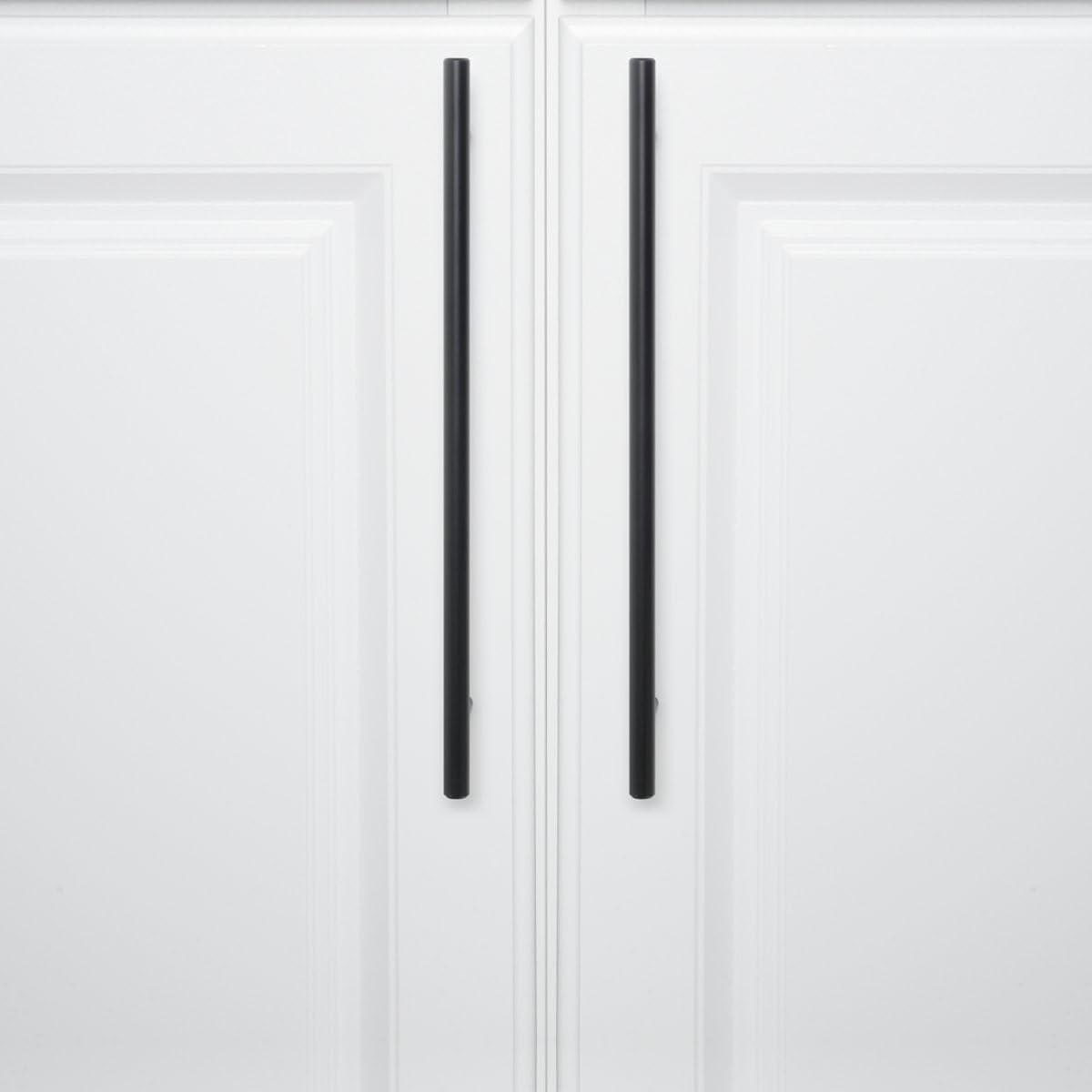 Amazon Basics Euro Bar Cabinet Handle (9.52Mm Diameter), 25.4Cm Length (19.05Cm Hole Center), Flat Black, 10-Pack image number 5