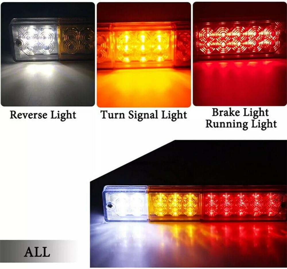 2X 20 LED Trailer Tail Lights 12V Brake Reverse Indicator Truck Caravan UTE Boat image number 2