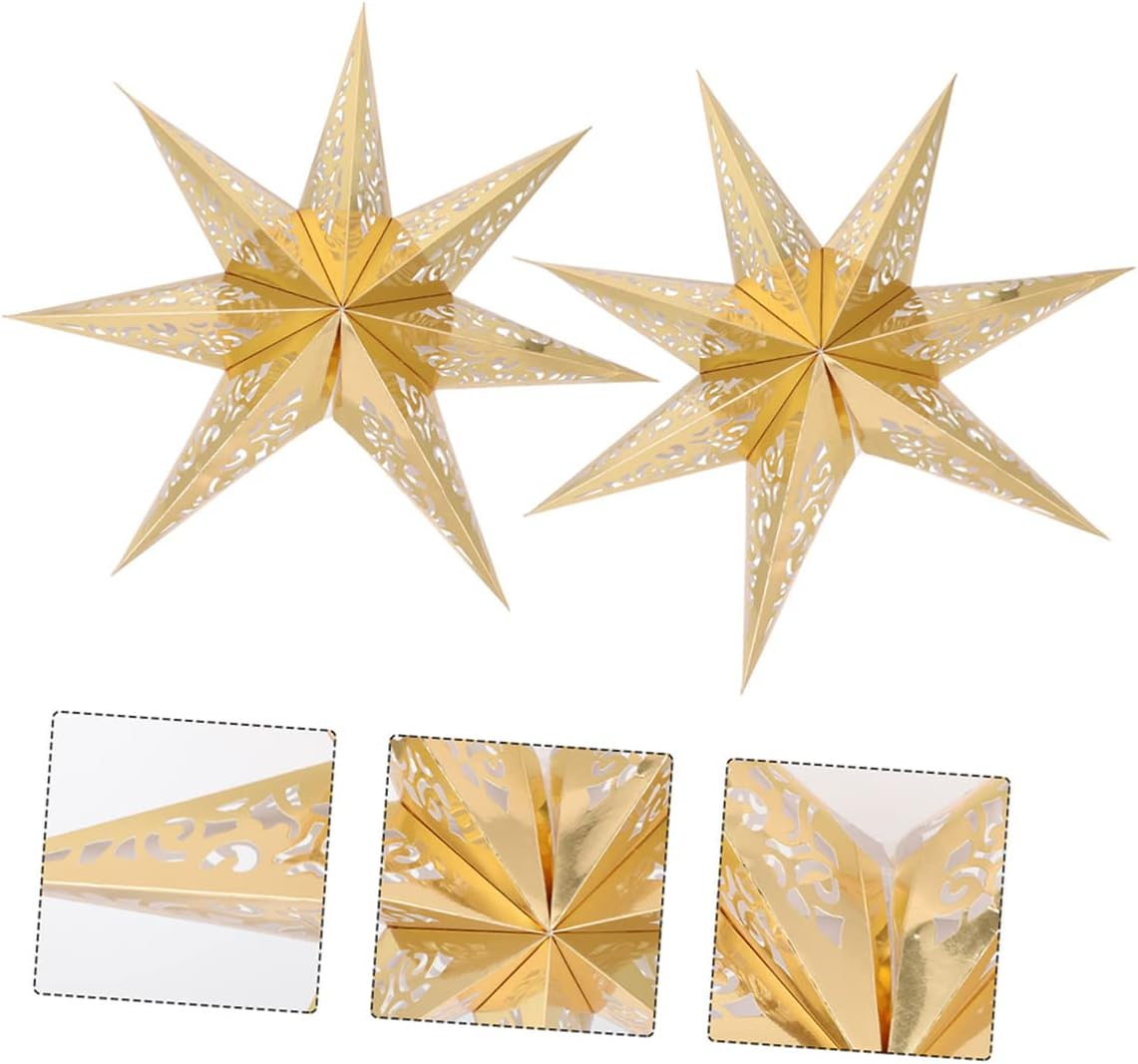 CAXUSD 3Pcs Star Lampshades Decorative Paper Shades for Home Decor for Bedroom Living Room Kitchen and Hallway Lighting image number 4