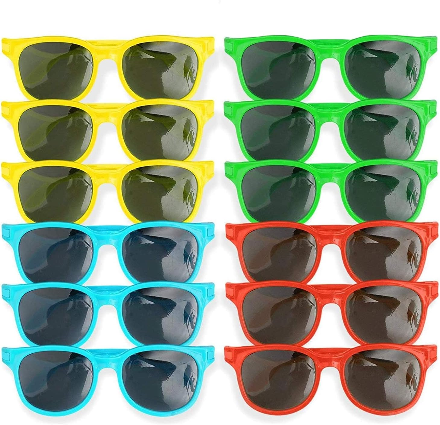 12 Pack Multi Coloured Sunglasses Perfect for Birthdays Party Gifts or Simply to Wear Outdoors image number 4