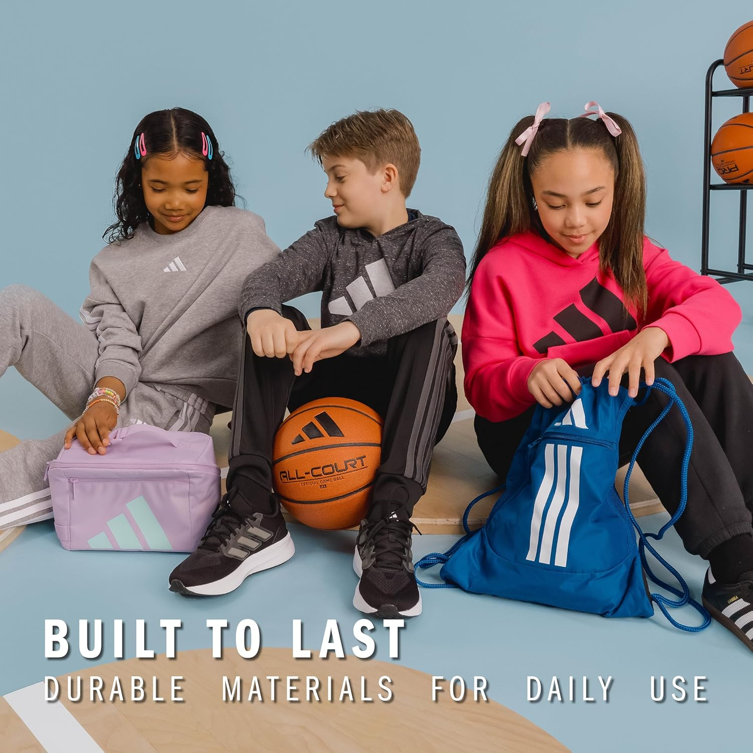 Adidas Originator Small Backpack for Men and Women, Athletic Book Bag with Laptop Sleeve - Adi Haze Clear Pink/Clear Pink/Grey Four image number 5